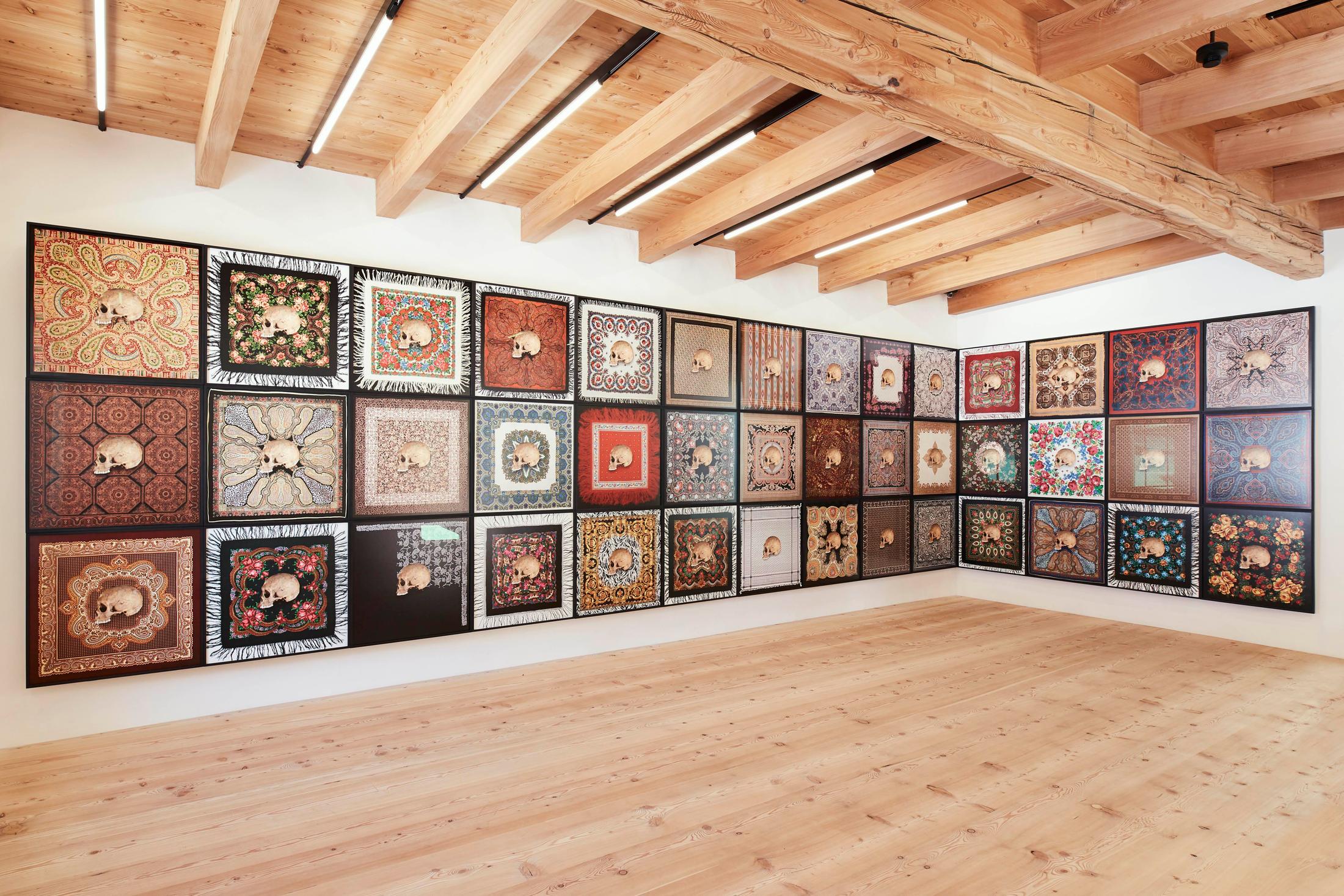 Exhibition View Groupshow «A Women Looking at Men Looking at Women ; site-specific permanent installation Zofia Kulik, Ethic Wars. Large Still Life, 1995/2017» at Muzeum Susch / Photo: Zosia Prominska / Courtesy Muzeum Susch