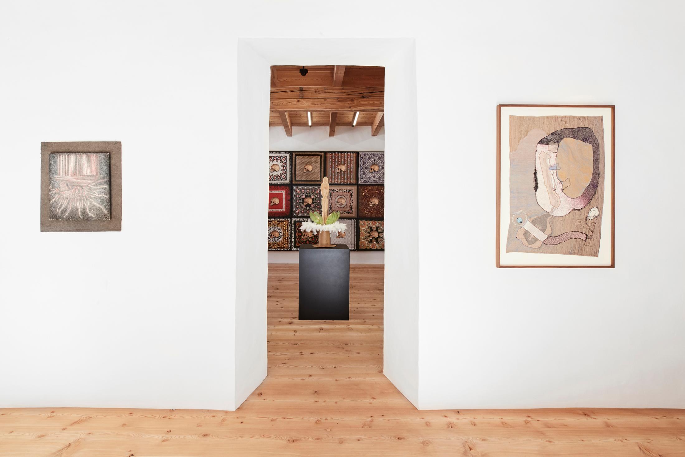 Exhibition View Groupshow «A Women Looking at Men Looking at Women ; view on Erna Rosenstein, Ellen Cantor, Zofia Kulik, Geta Brătescu» at Muzeum Susch / Photo: Zosia Prominska / Courtesy Muzeum Susch