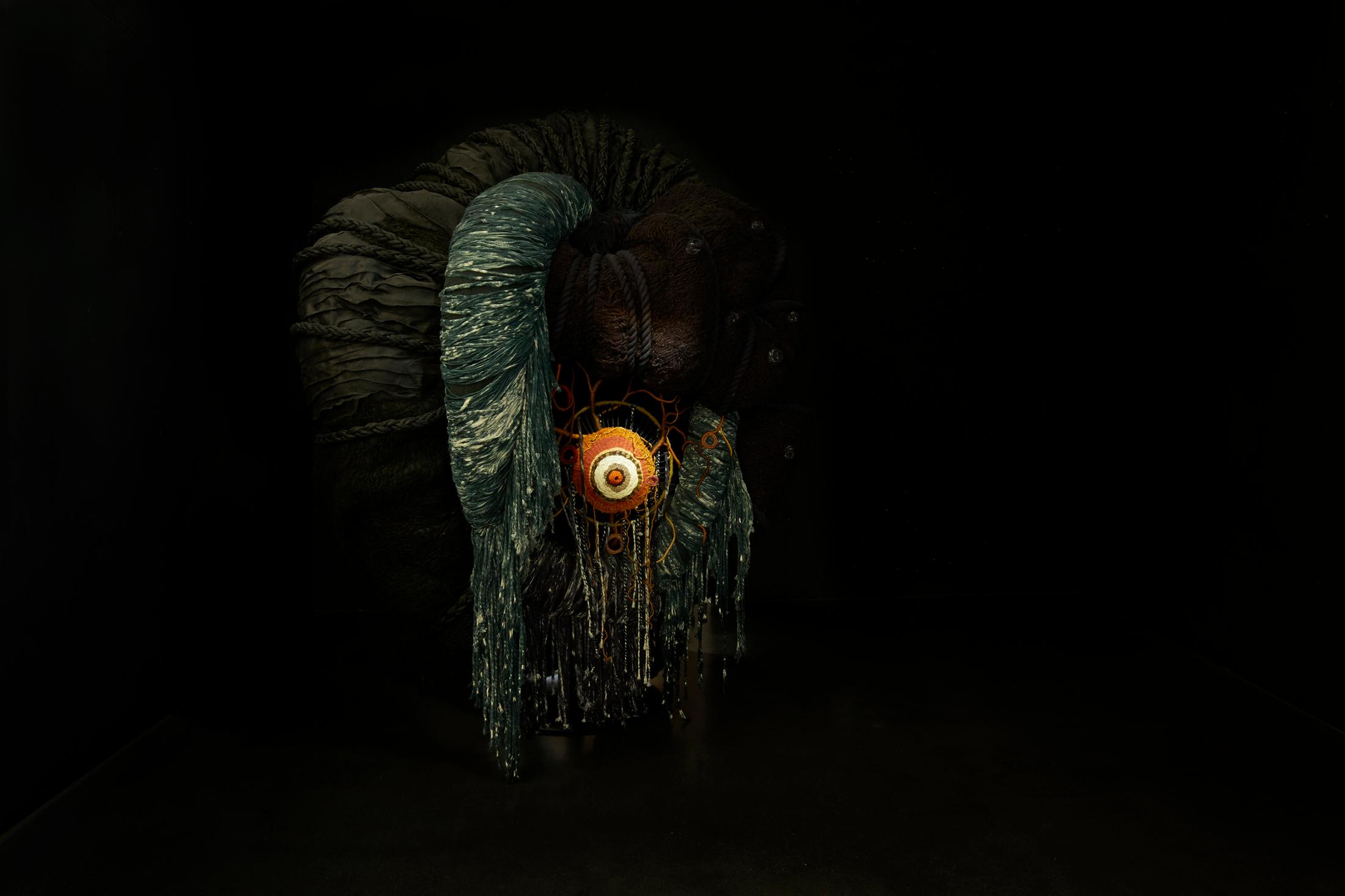 Exhibition View Groupshow «A Women Looking at Men Looking at Women ; site-specific permanent installation Piotr Uklański, Untitled (Story of the Eye), 2013» at Muzeum Susch / Photo: Zosia Prominska / Courtesy Muzeum Susch