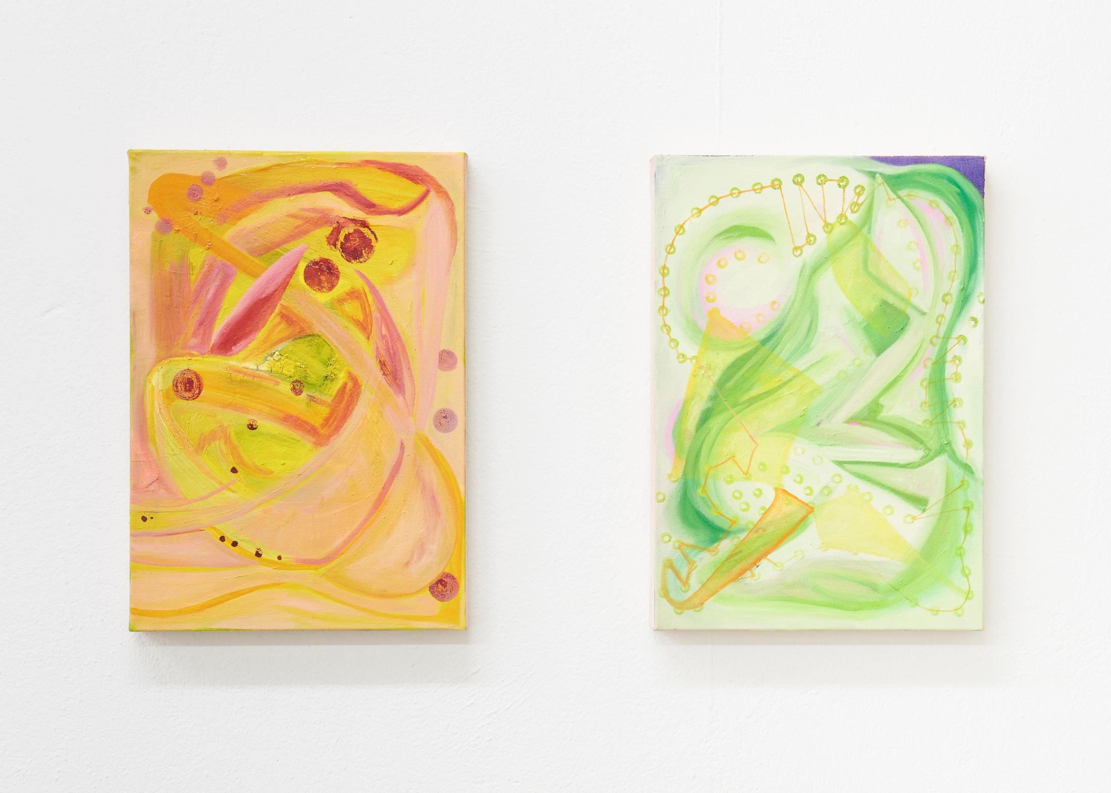 Exhibition View Groupshow «If it's Conceivable it's Possible» with Marilou Bal, Mathieu Dafflon, Anna Diehl, Séverine Heizmann, Maya Hottarek, Matthias Liechti, Ivan Mitrovic, Raphael Stucky and Cassidy Toner at WallRiss, Fribourg / Photo: Guillaume Baeriswyl