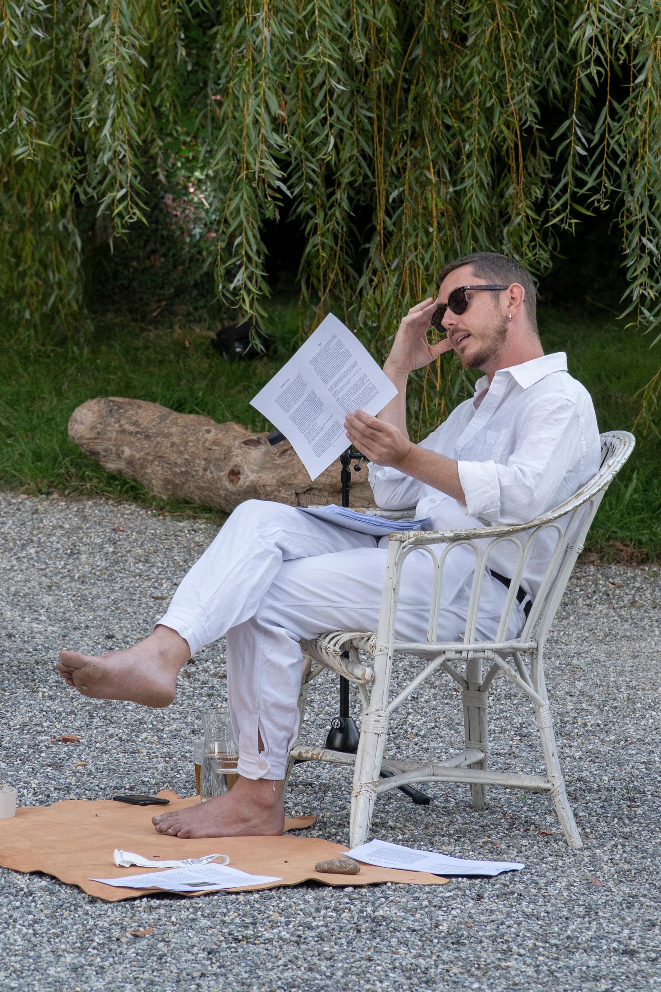 «Modern Nature» at La Becque, Groupshow (an hommage to Derek Jarman) with Adrien Chevalley, Karim Crippa, Chelsea Culprit, Audrey Danza, Ecar, Marie Griesmar, Julie Monot, Garrett Nelson, Florence Peake and Eve Stainton, Prem Sahib, Simon Fisher Turner, Marius Valente / Rhinoplasty and Judith Vrancken, September 18 until December 1, 2019 – Contemporary Art Switzerland • Swiss Art Exhibition Archive