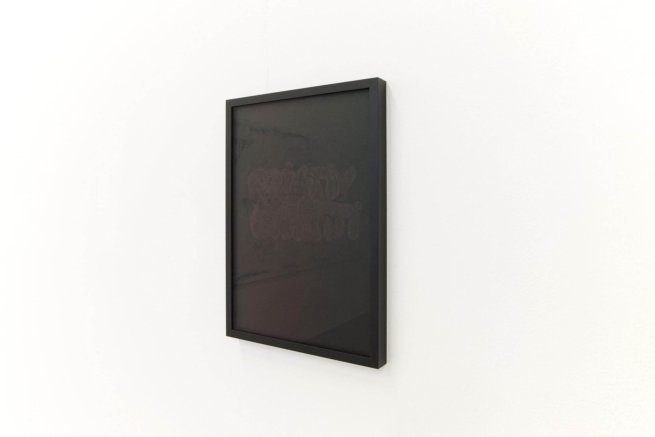 Exhibition View Groupshow «Style Samples; view on Elise Gagnebin-de Bons, Primitv graffiti, 2011» at Forma art contemporain, Lausanne / Photo: Shannon Guerrico / Courtesy: the artist, Forma and Locus Solus