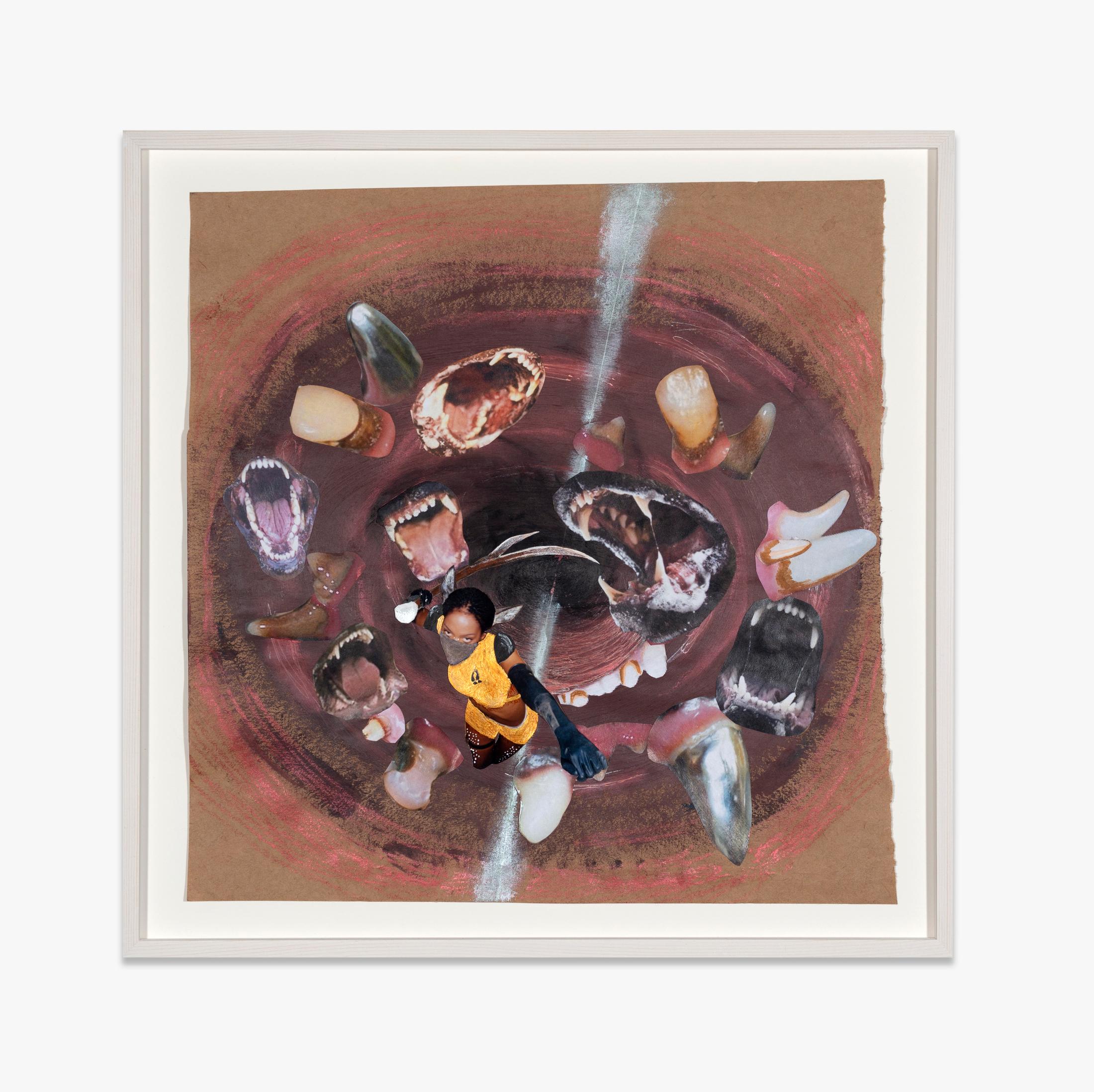 Exhibition View Groupshow «The Untamed; view on Aurel Haize Odogbo “HellHound Spellbound”, Scamming the Event Horizon, 2019» at Karma International, Zurich, 2019 / Courtesy: the artists and Karma International