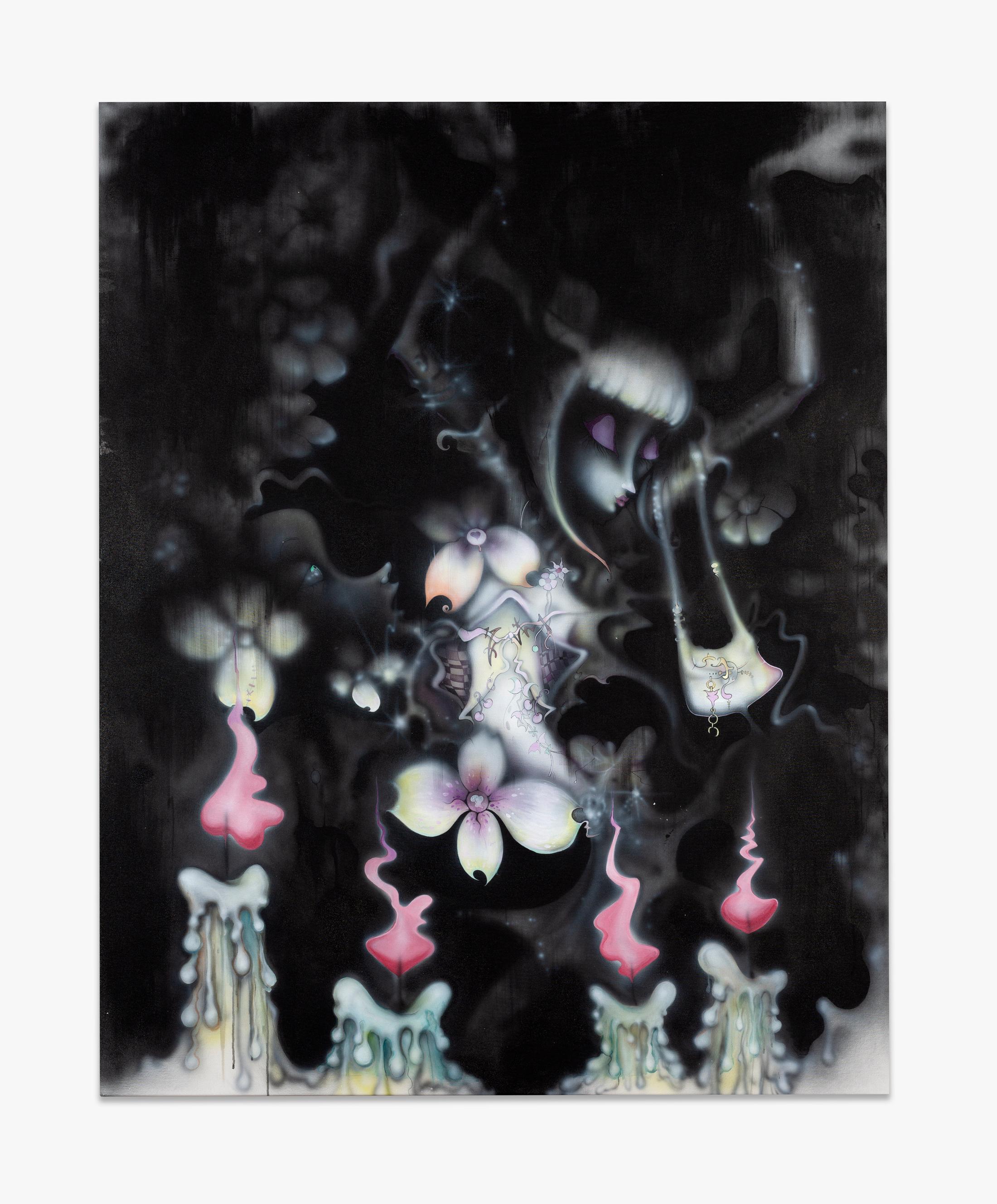 Exhibition View Groupshow «The Untamed; view on Will Sheldon, Flowers and candles, 2019» at Karma International, Zurich, 2019 / Courtesy: the artist and Karma International