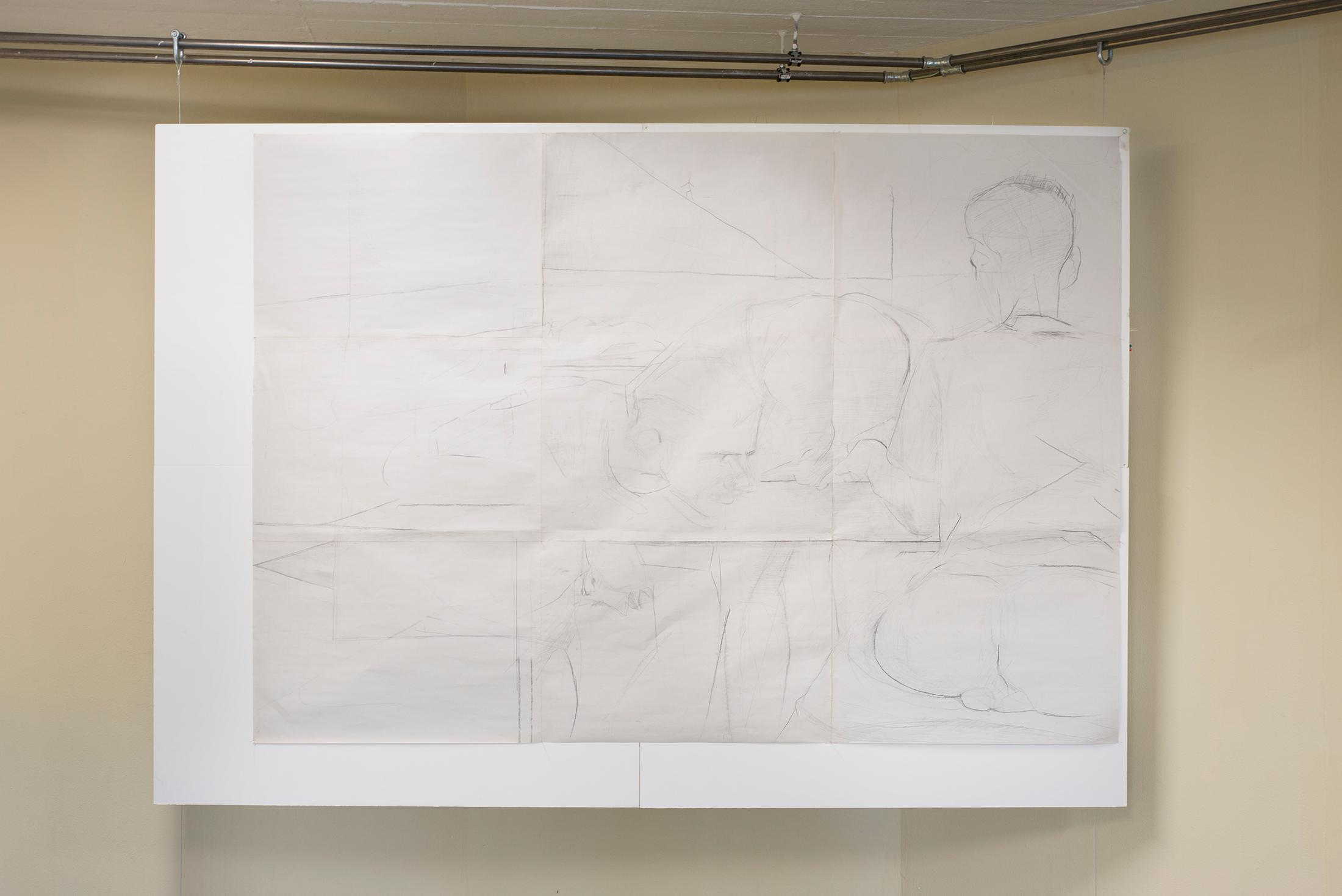 Exhibition View Groupshow «Viral Landscapes / view on Adrian Huber, sketchnuts sketch nuts, 2018» at Dynamo Project Room 13, Zurich / Curated by Mohamed Almusibli / Photo: James Bantone / Courtesy: the curator and the artist