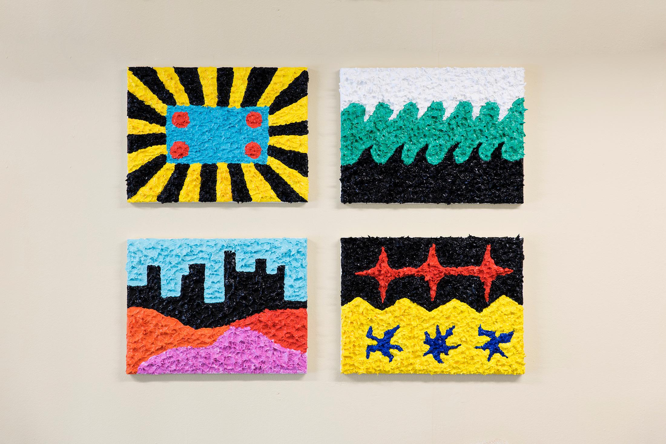 Exhibition View Groupshow «Viral Landscapes / view on Manutcher Milani, A flag is a flag is a flag. 2018» at Dynamo Project Room 13, Zurich / Curated by Mohamed Almusibli / Photo: James Bantone / Courtesy: the curator and the artist