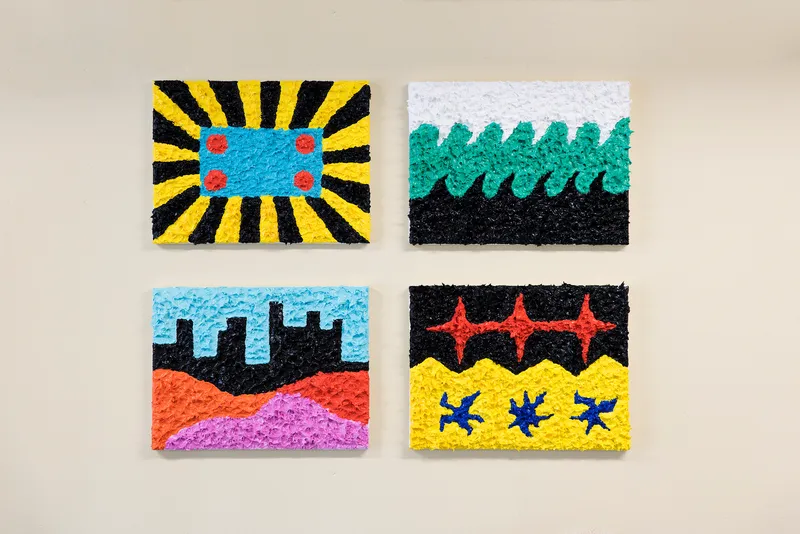 Exhibition View Groupshow «Viral Landscapes / view on Manutcher Milani, A flag is a flag is a flag. 2018» at Dynamo Project Room 13, Zurich / Curated by Mohamed Almusibli / Photo: James Bantone / Courtesy: the curator and the artist