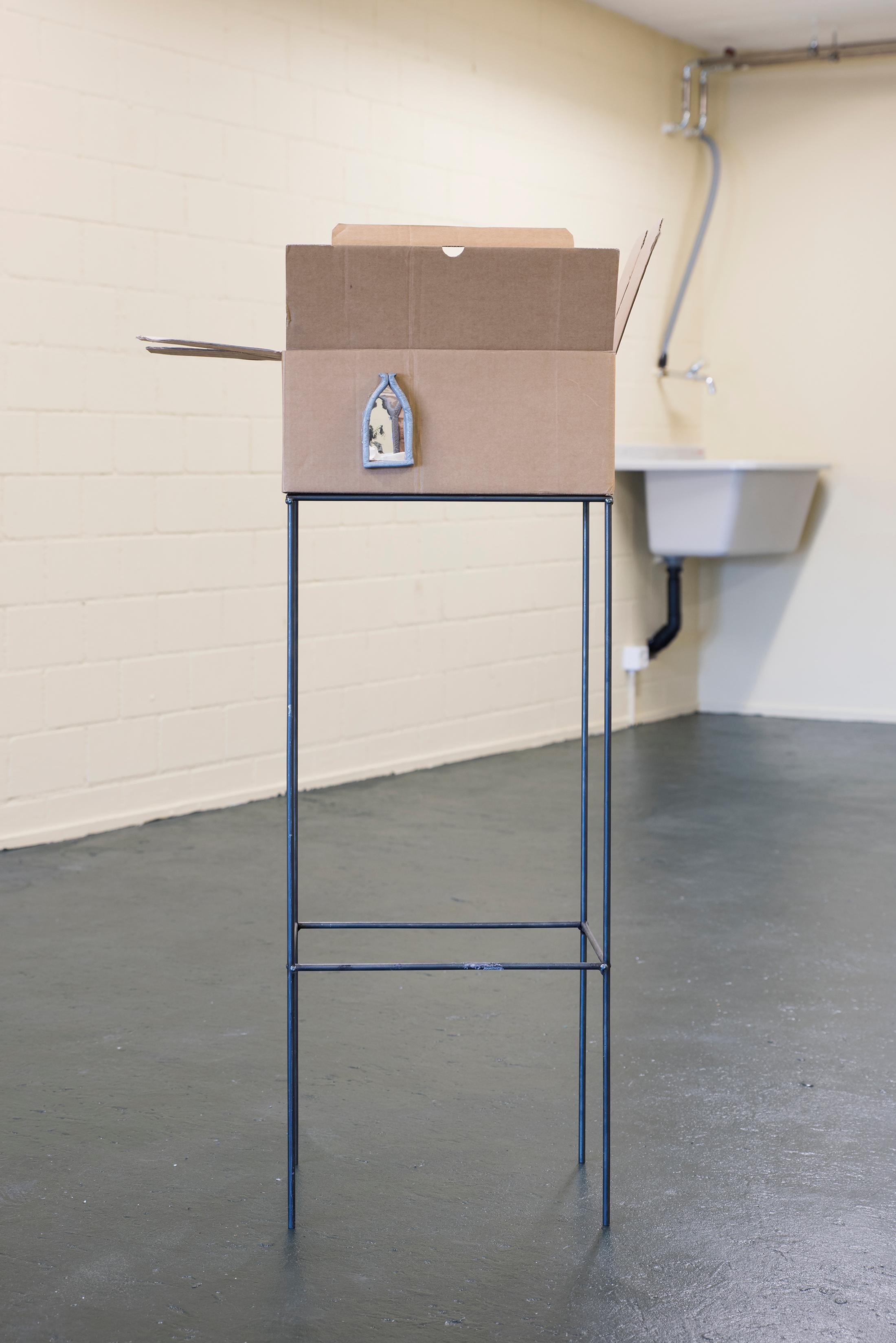 Exhibition View Groupshow «Viral Landscapes / view on Claire van Lubeek, Hot Bones x x, 2018» at Dynamo Project Room 13, Zurich / Curated by Mohamed Almusibli / Photo: James Bantone / Courtesy: the curator and the artist