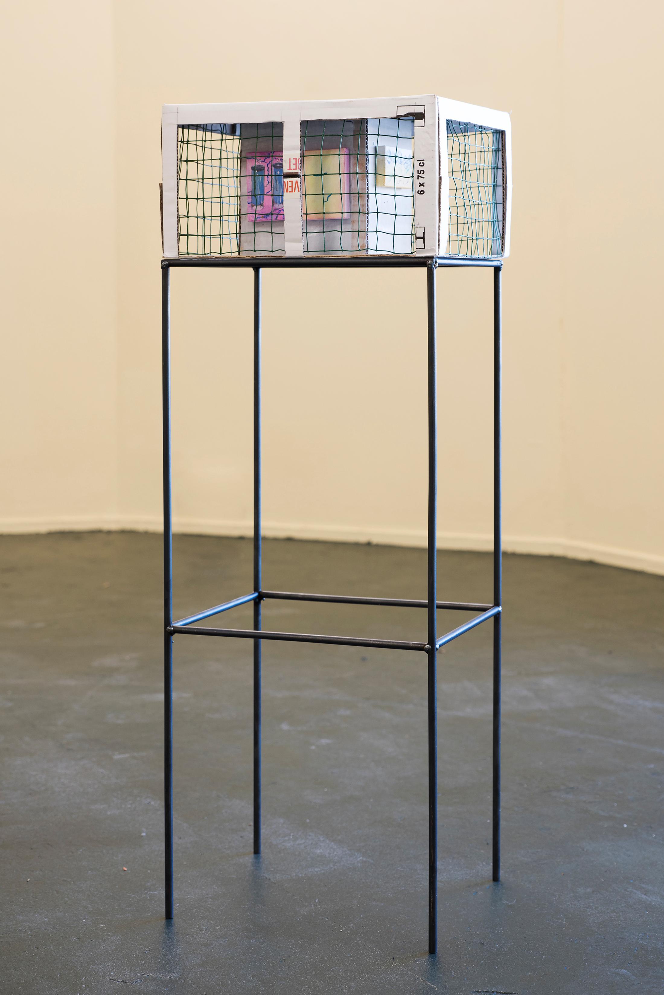 Exhibition View Groupshow «Viral Landscapes / view on Claire van Lubeek, Decay Gallery x x, 2018» at Dynamo Project Room 13, Zurich / Curated by Mohamed Almusibli / Photo: James Bantone / Courtesy: the curator and the artist