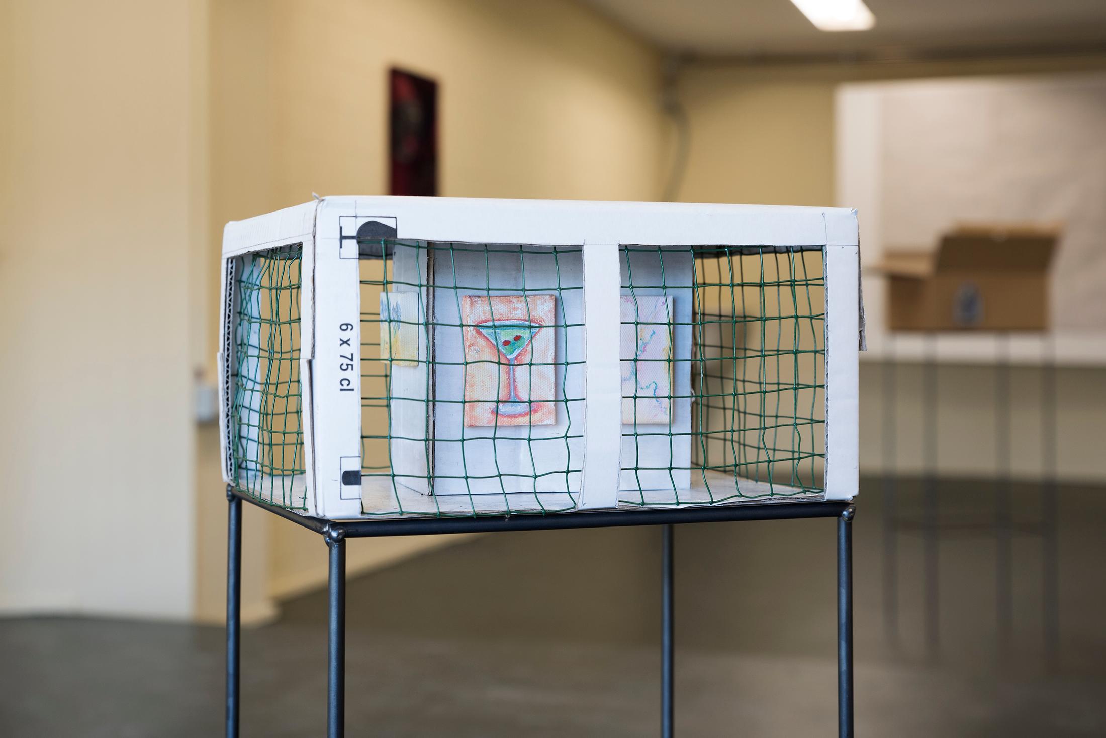 Exhibition View Groupshow «Viral Landscapes / view on Claire van Lubeek, Decay Gallery x x, 2018» at Dynamo Project Room 13, Zurich / Curated by Mohamed Almusibli / Photo: James Bantone / Courtesy: the curator and the artist