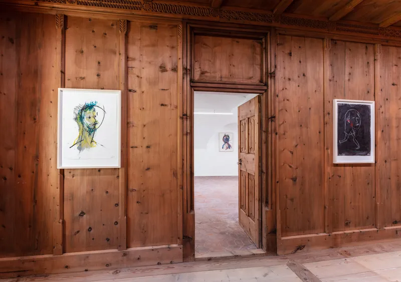 Exhibition View Guillaume Bruère Soloshow «What Trembles and Almost Dances» at Fundaziun Not Vital, Tarasp Castle, Scuol, 2020 / Photo: Eric Gregory Powell / Courtesy: the artist and Fundaziun Not Vital