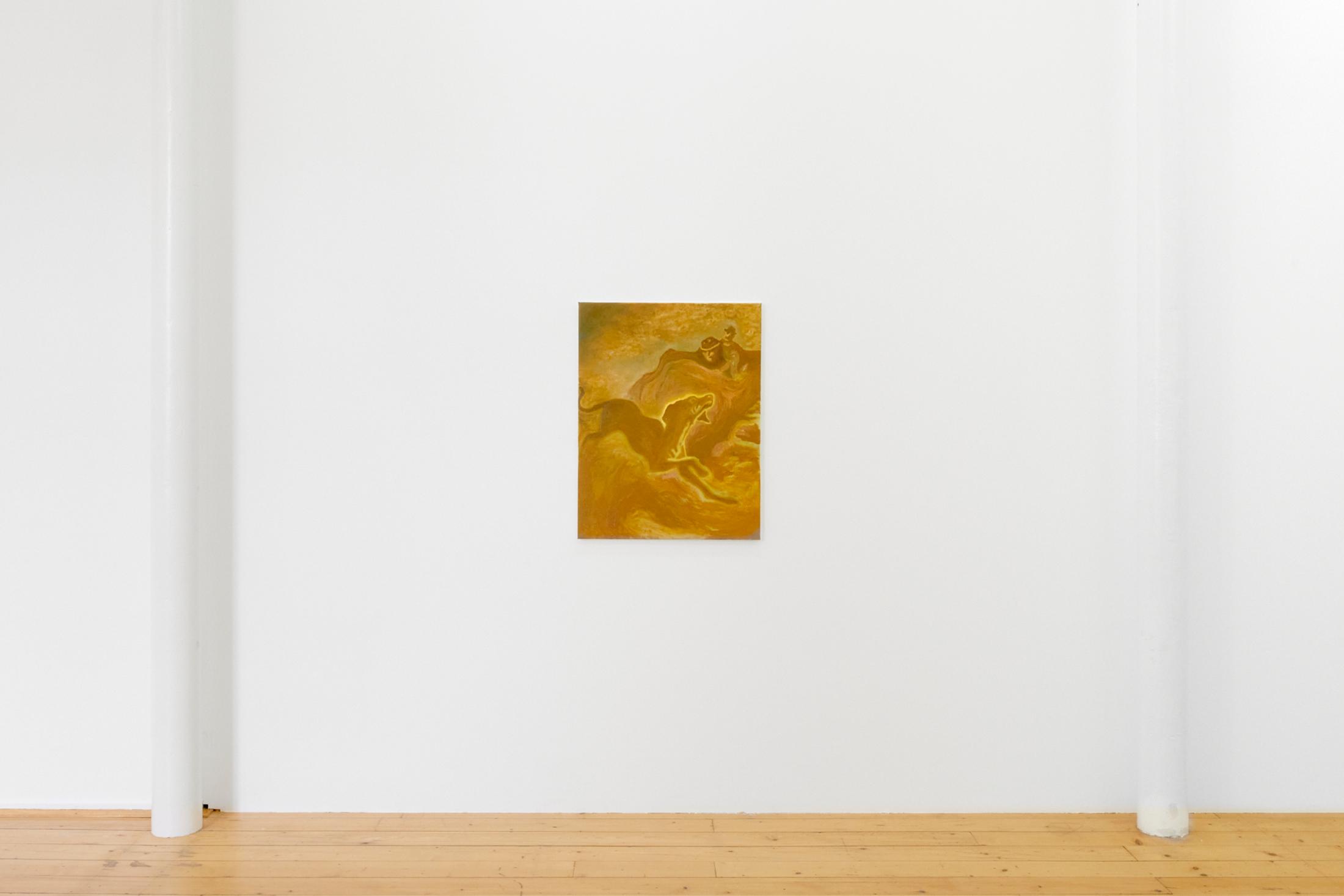 Exhibition View Hamishi Farah Solo Show «Dog Heaven 2, How Sweet the Wound of Jesus Tastes; view on Hamishi Farah, Dog Heaven 2, Ghost of the Black Dog, 2021» at Fri Art Kunsthalle, Fribourg, 2021 / Photo: Guillaume Python / Courtesy: the artist and Fri Art Kunsthalle