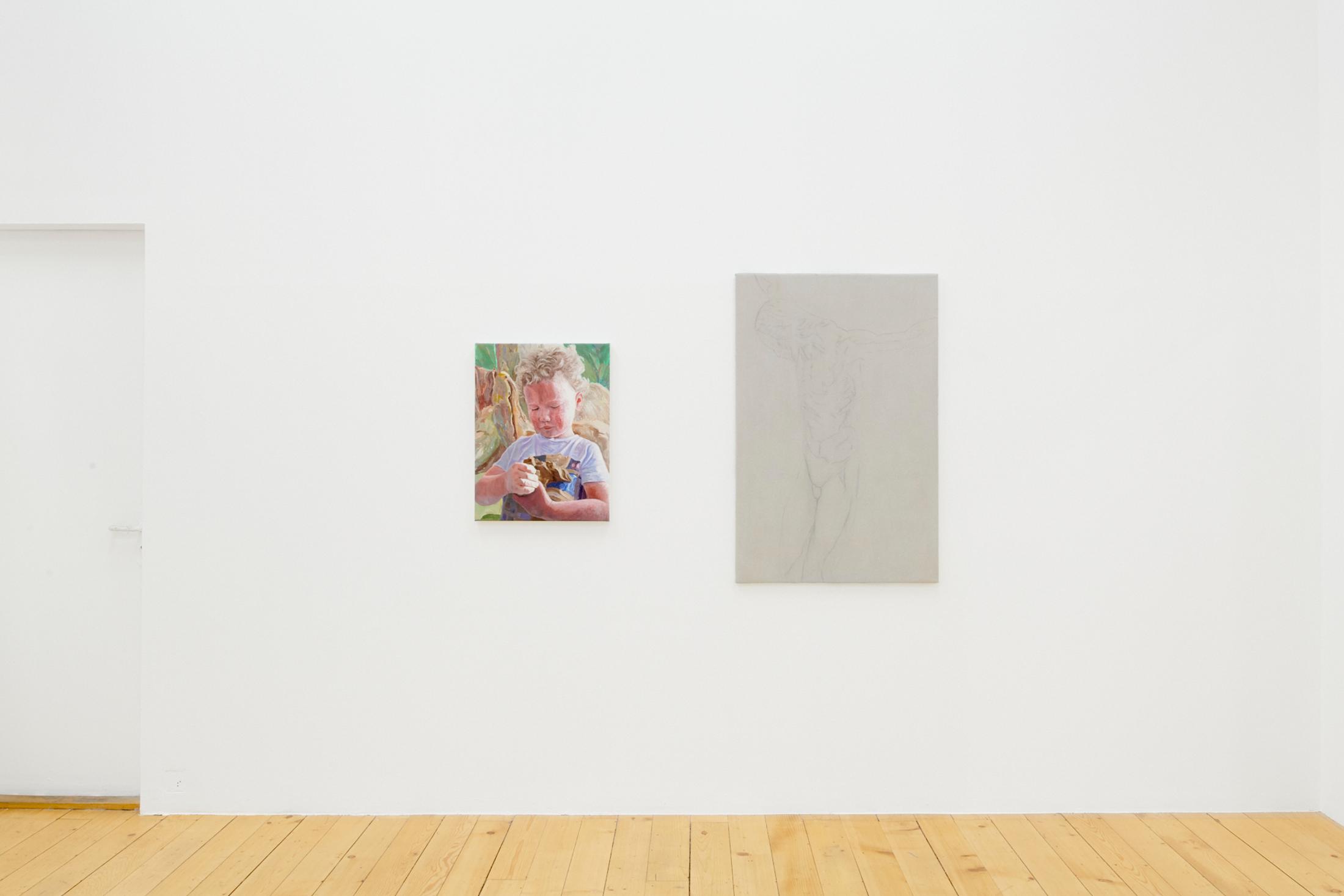 Exhibition View Hamishi Farah Solo Show «Dog Heaven 2, How Sweet the Wound of Jesus Tastes» at Fri Art Kunsthalle, Fribourg, 2021 / Photo: Guillaume Python / Courtesy: the artist and Fri Art Kunsthalle