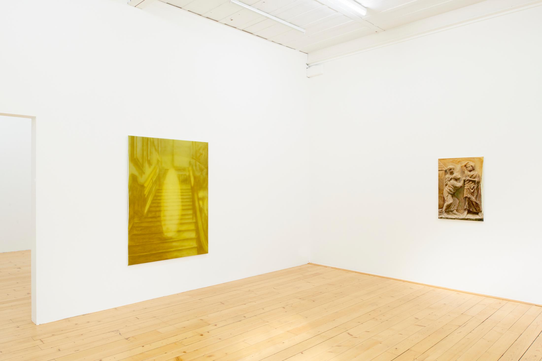 Exhibition View Hamishi Farah Solo Show «Dog Heaven 2, How Sweet the Wound of Jesus Tastes» at Fri Art Kunsthalle, Fribourg, 2021 / Photo: Guillaume Python / Courtesy: the artist and Fri Art Kunsthalle