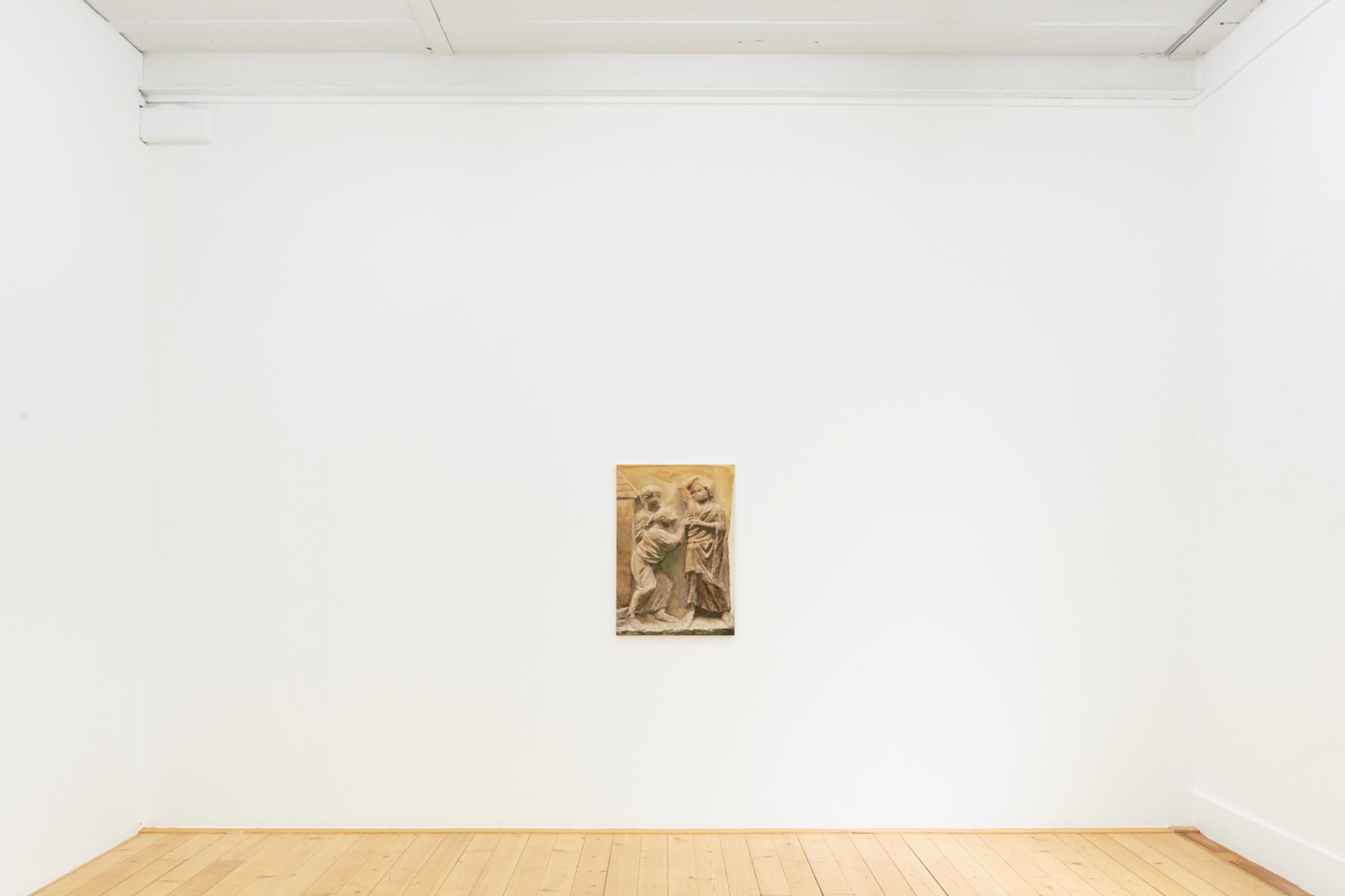 Exhibition View Hamishi Farah Solo Show «Dog Heaven 2, How Sweet the Wound of Jesus Tastes; view on Hamishi Farah, Doubting Thomas, 2021» at Fri Art Kunsthalle, Fribourg, 2021 / Photo: Guillaume Python / Courtesy: the artist and Fri Art Kunsthalle