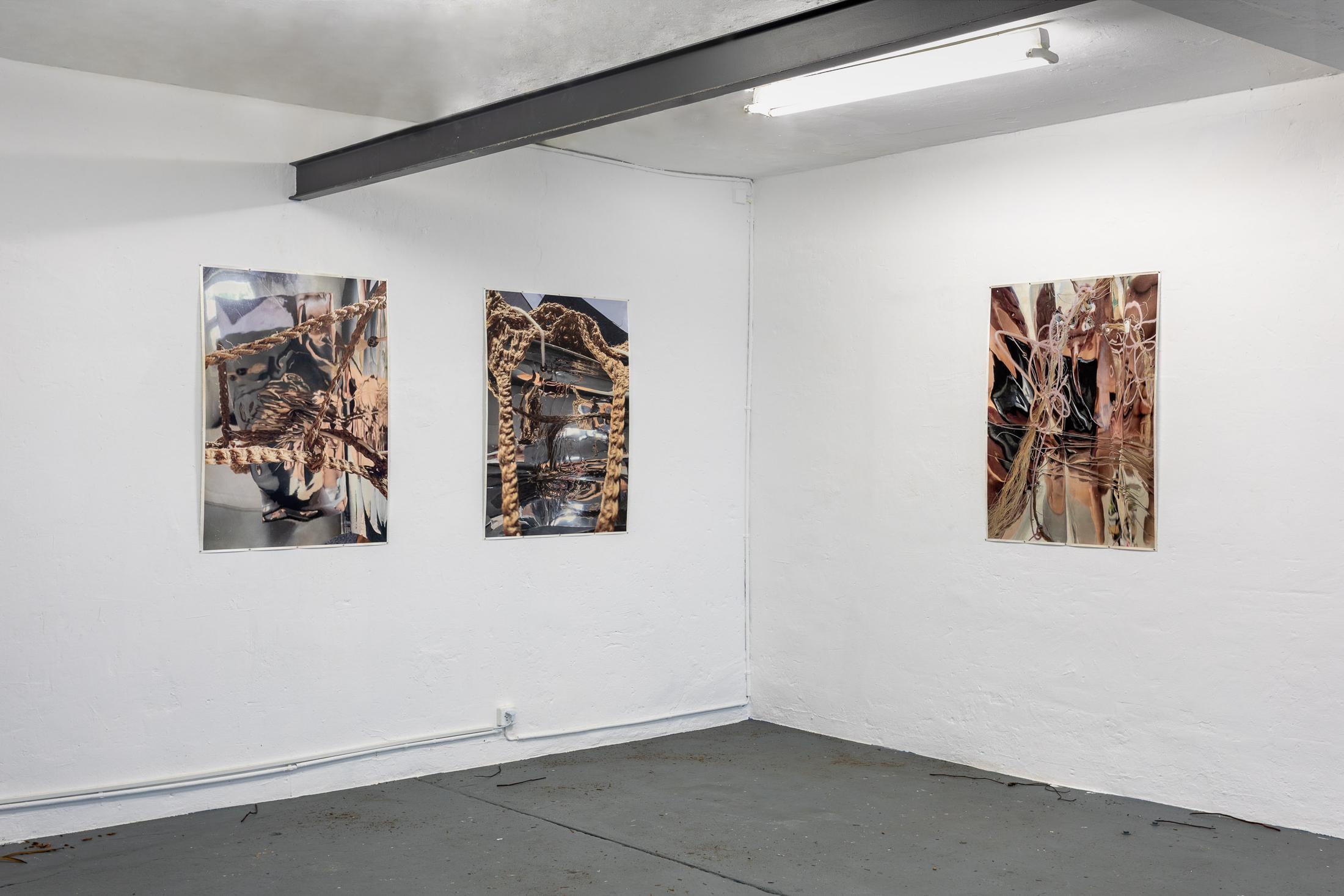 Exhibition View Groupshow «Heavy Satin; view on Manon Wertenbroek, Self-portrait 3-5, 2019» at Last Tango, Zurich, 2020 / Photo:  Kilian Bannwart / Courtesy: the artists and Last Tango