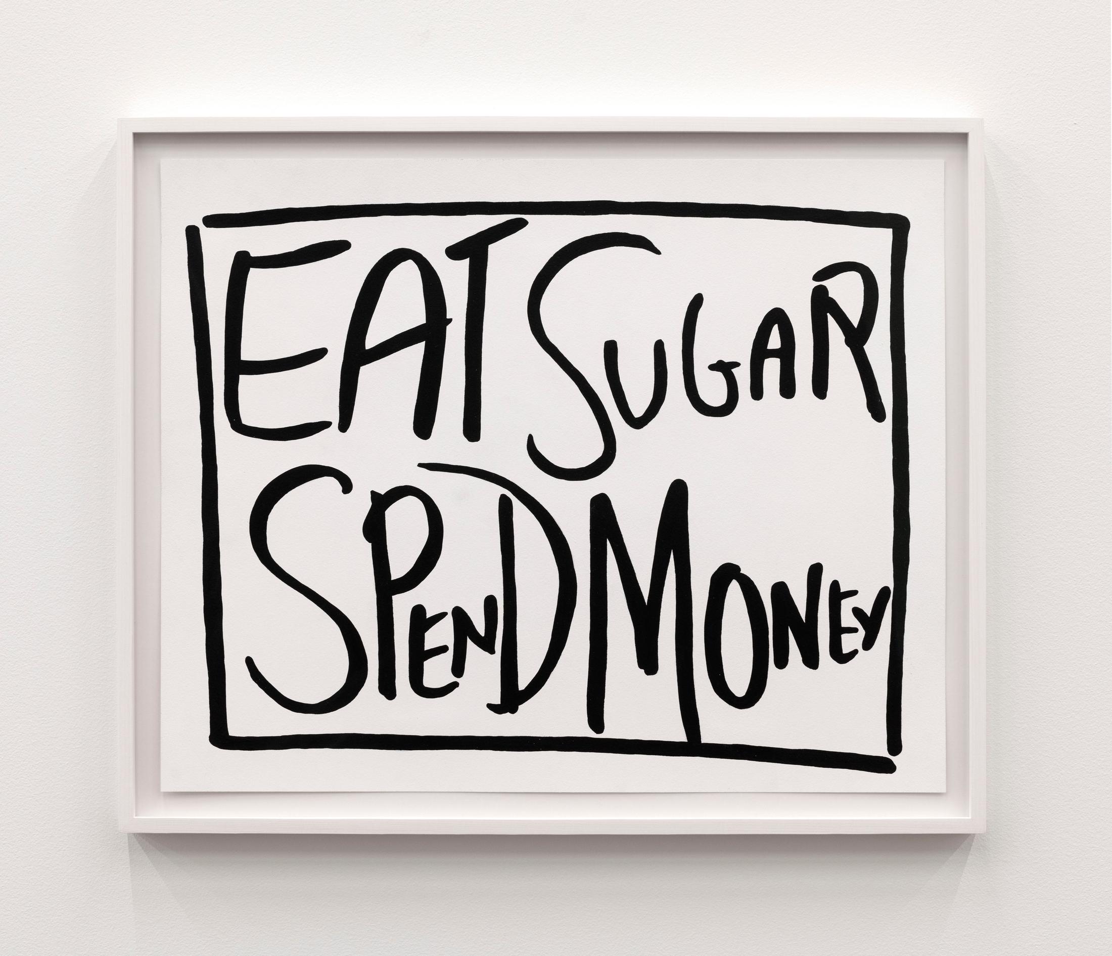 Exhibition View Group Show «Hello America; view on Jessica Diamond, T.V. Telepathy (Black And White Version),1989/2921» at Karma International, Zurich, 2021 / Photo: Flavio Karrer / Courtesy: the artist and Karma International