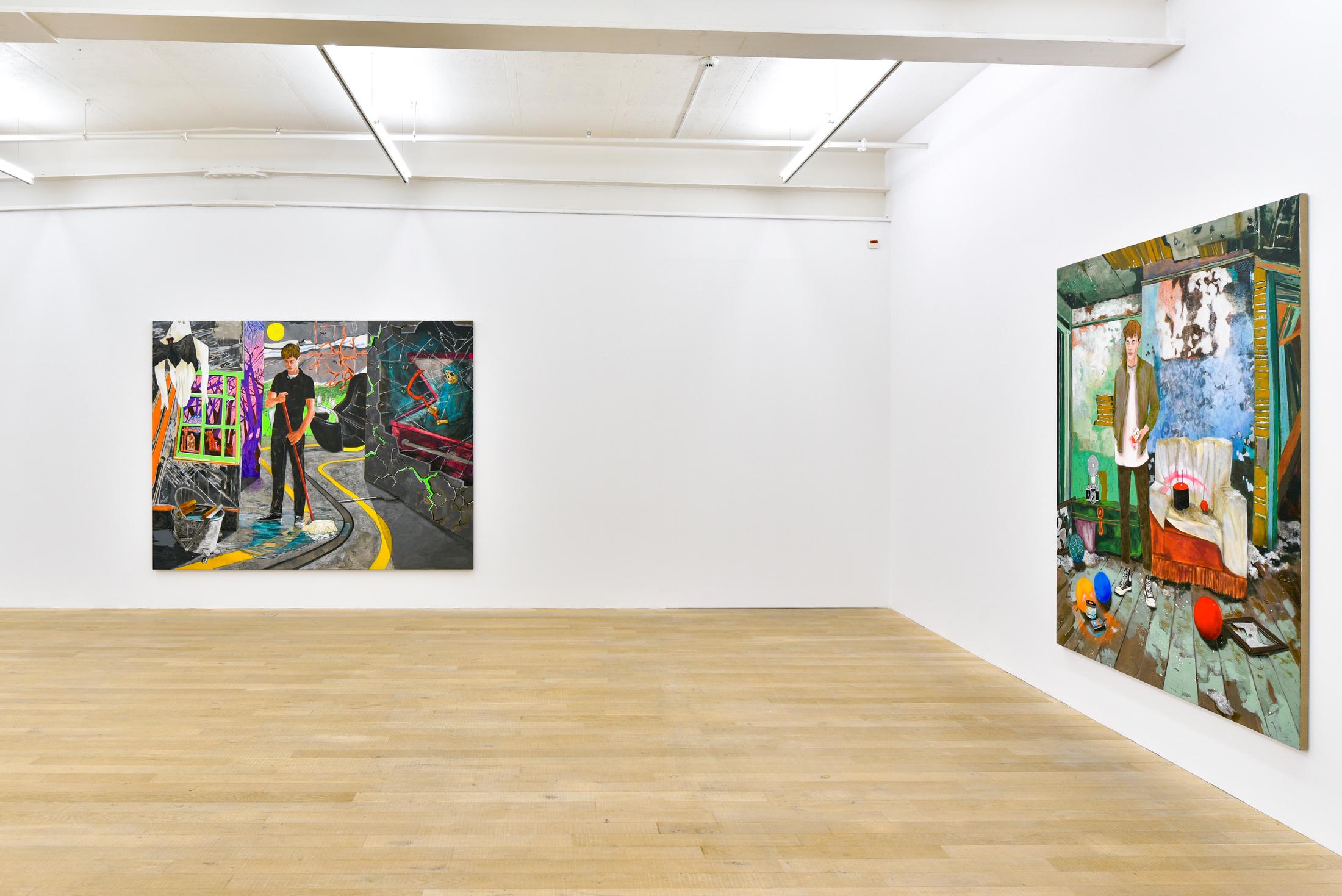 Exhibition View Hernan Bas Soloshow «Interiors» at Galerie Peter Kilchmann, Zurich, 2020 / Courtesy: the artist and Galerie Peter Kilchmann