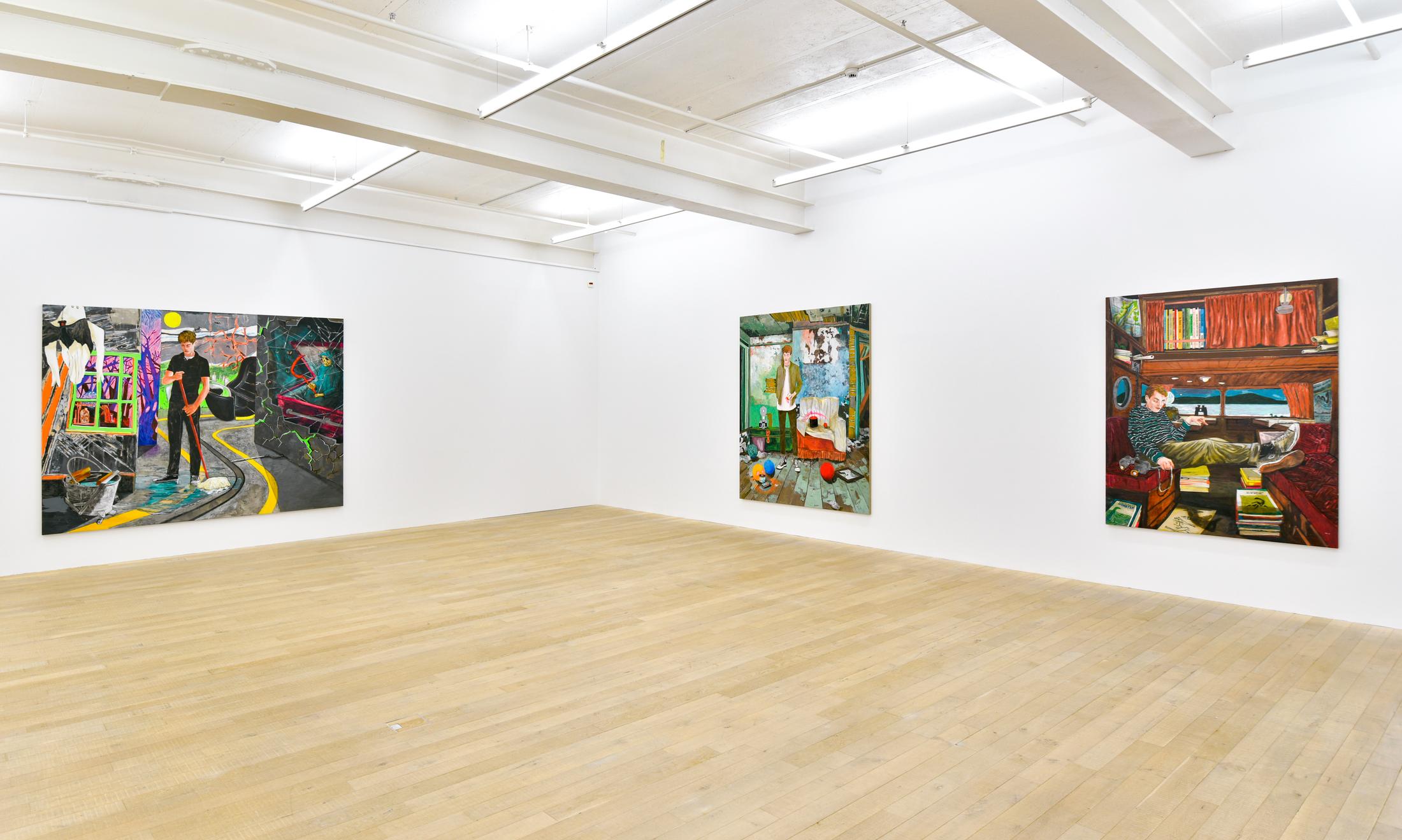 Exhibition View Hernan Bas Soloshow «Interiors» at Galerie Peter Kilchmann, Zurich, 2020 / Courtesy: the artist and Galerie Peter Kilchmann