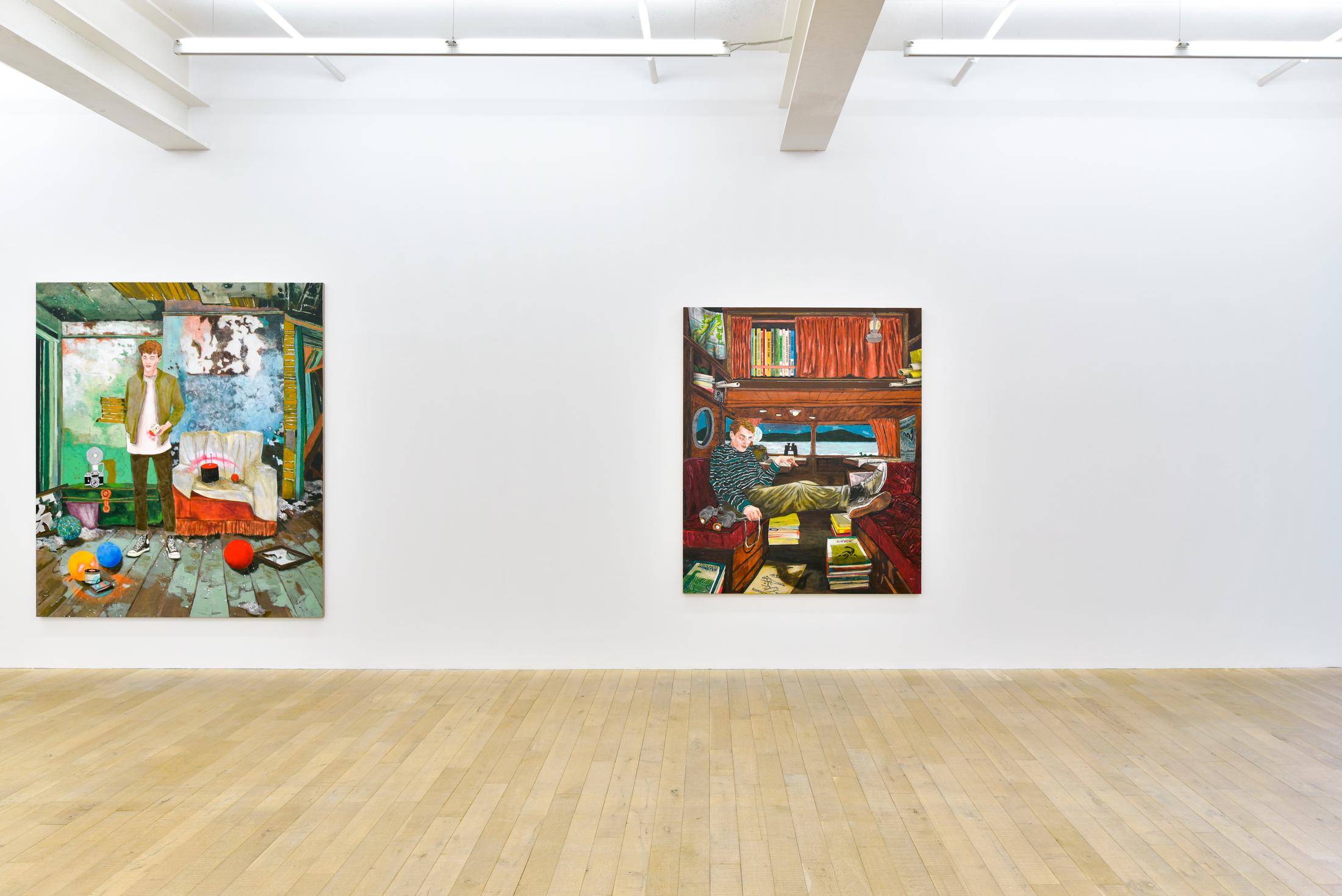 Exhibition View Hernan Bas Soloshow «Interiors» at Galerie Peter Kilchmann, Zurich, 2020 / Courtesy: the artist and Galerie Peter Kilchmann