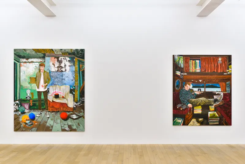 Exhibition View Hernan Bas Soloshow «Interiors» at Galerie Peter Kilchmann, Zurich, 2020 / Courtesy: the artist and Galerie Peter Kilchmann