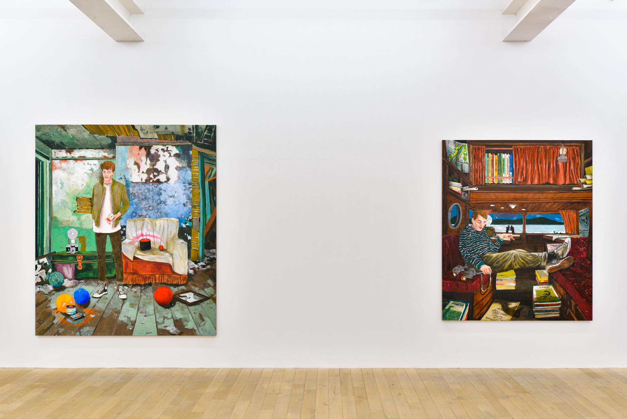 Exhibition View Hernan Bas Soloshow «Interiors» at Galerie Peter Kilchmann, Zurich, 2020 / Courtesy: the artist and Galerie Peter Kilchmann