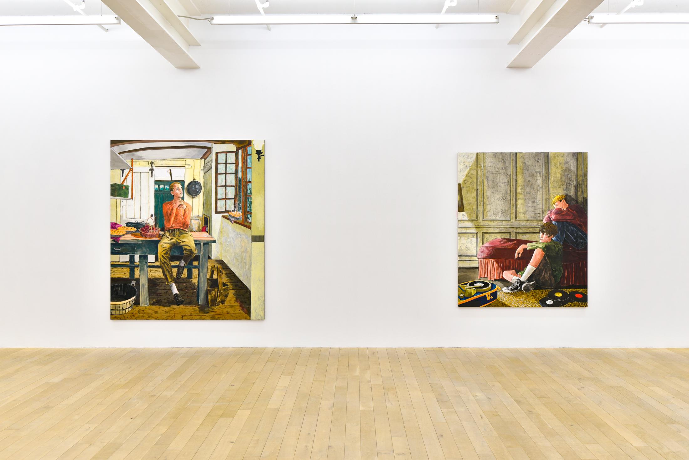 Exhibition View Hernan Bas Soloshow «Interiors» at Galerie Peter Kilchmann, Zurich, 2020 / Courtesy: the artist and Galerie Peter Kilchmann