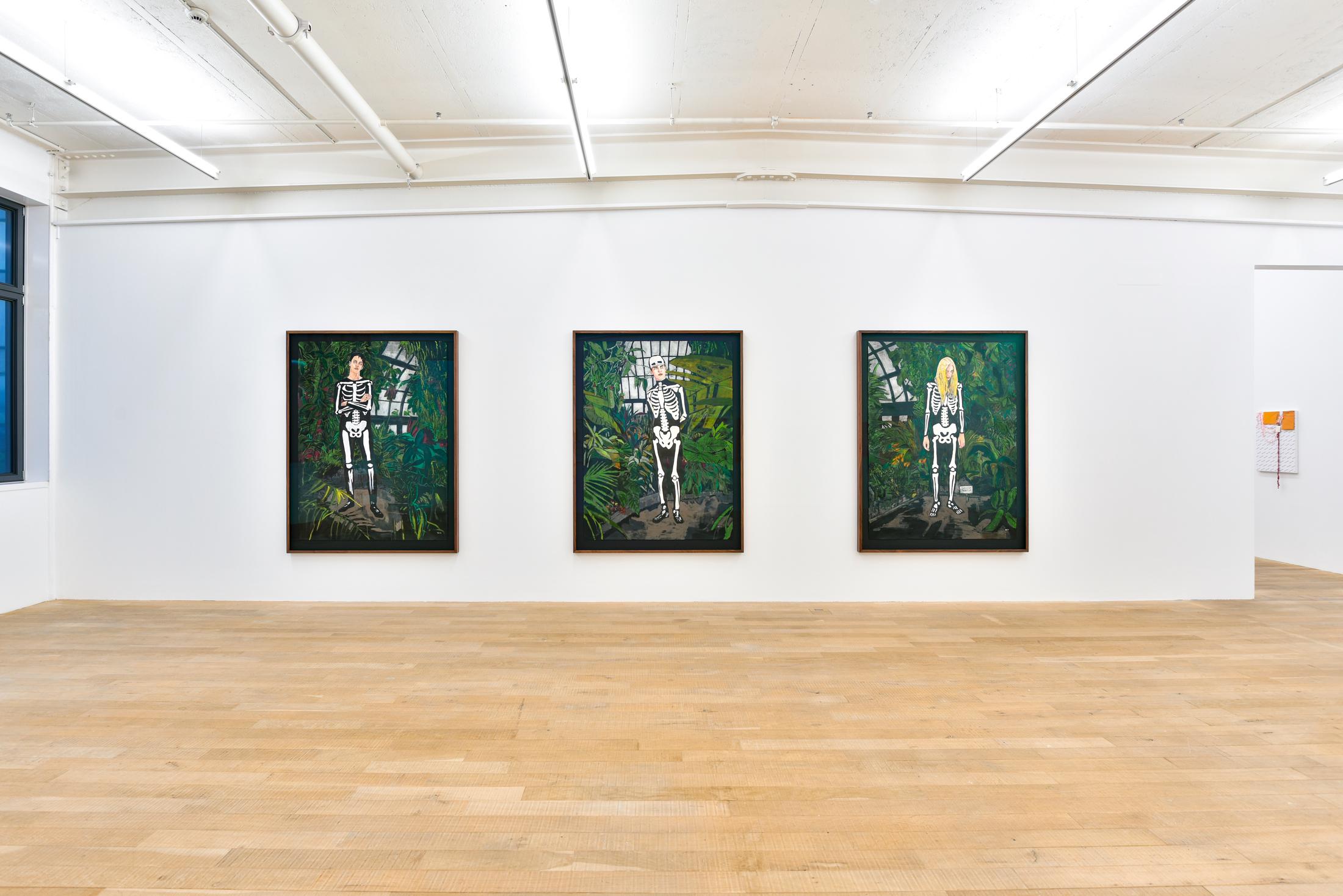 Exhibition View Hernan Bas Soloshow «Interiors» at Galerie Peter Kilchmann, Zurich, 2020 / Courtesy: the artist and Galerie Peter Kilchmann