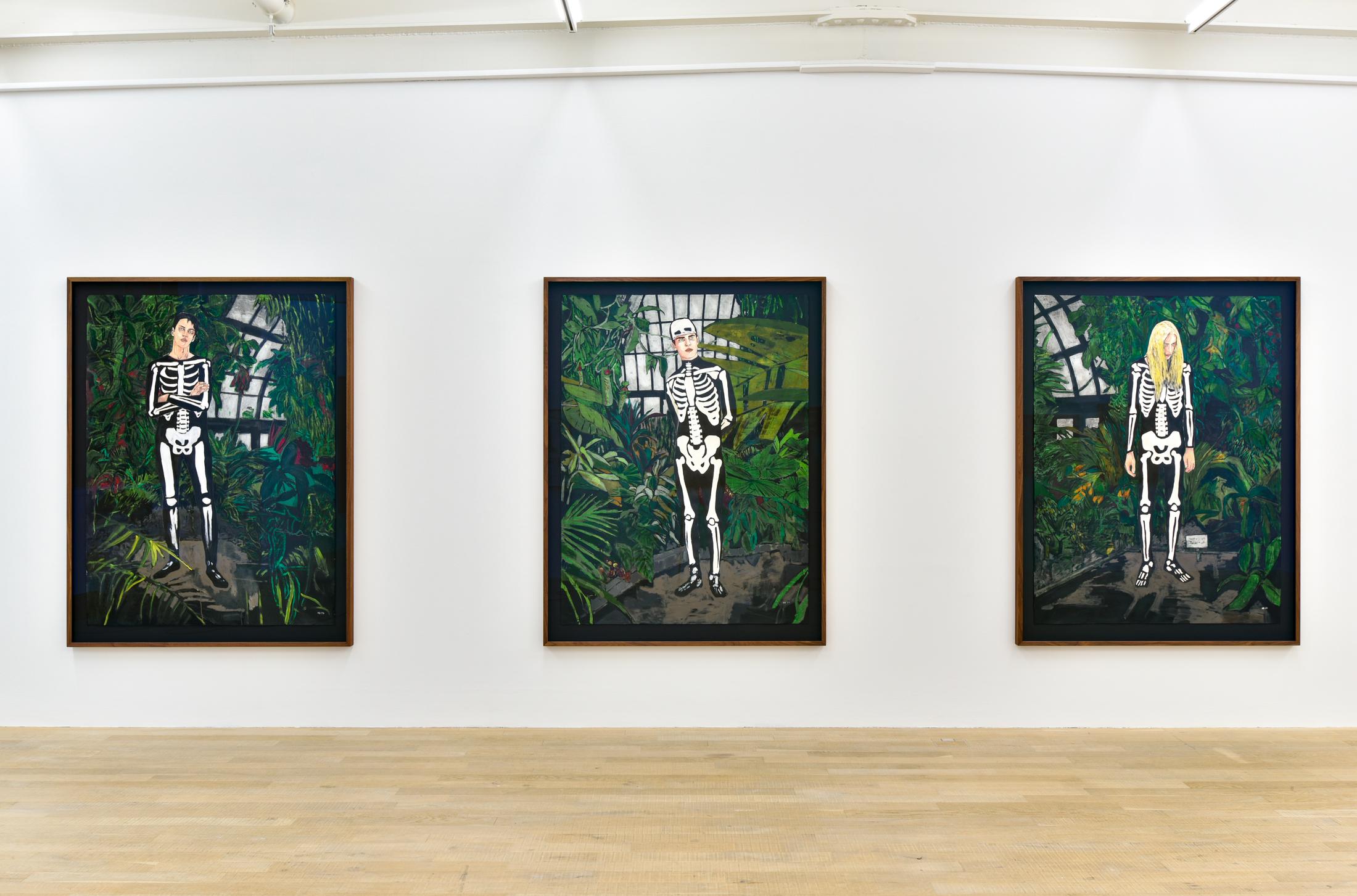 Exhibition View Hernan Bas Soloshow «Interiors» at Galerie Peter Kilchmann, Zurich, 2020 / Courtesy: the artist and Galerie Peter Kilchmann