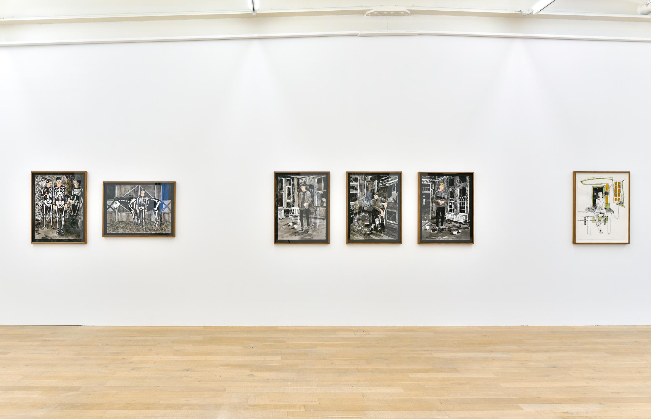 Exhibition View Hernan Bas Soloshow «Interiors» at Galerie Peter Kilchmann, Zurich, 2020 / Courtesy: the artist and Galerie Peter Kilchmann