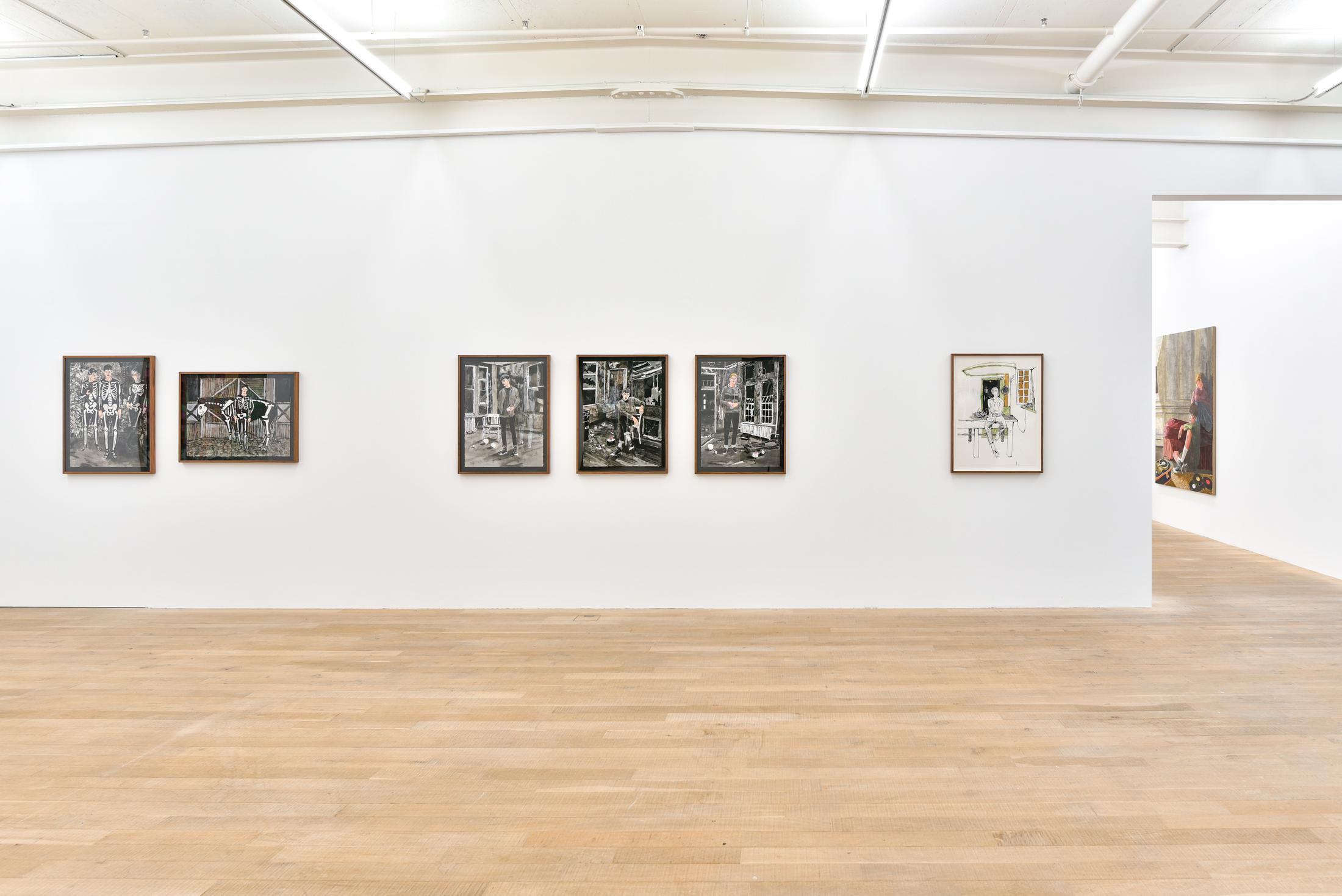 Exhibition View Hernan Bas Soloshow «Interiors» at Galerie Peter Kilchmann, Zurich, 2020 / Courtesy: the artist and Galerie Peter Kilchmann