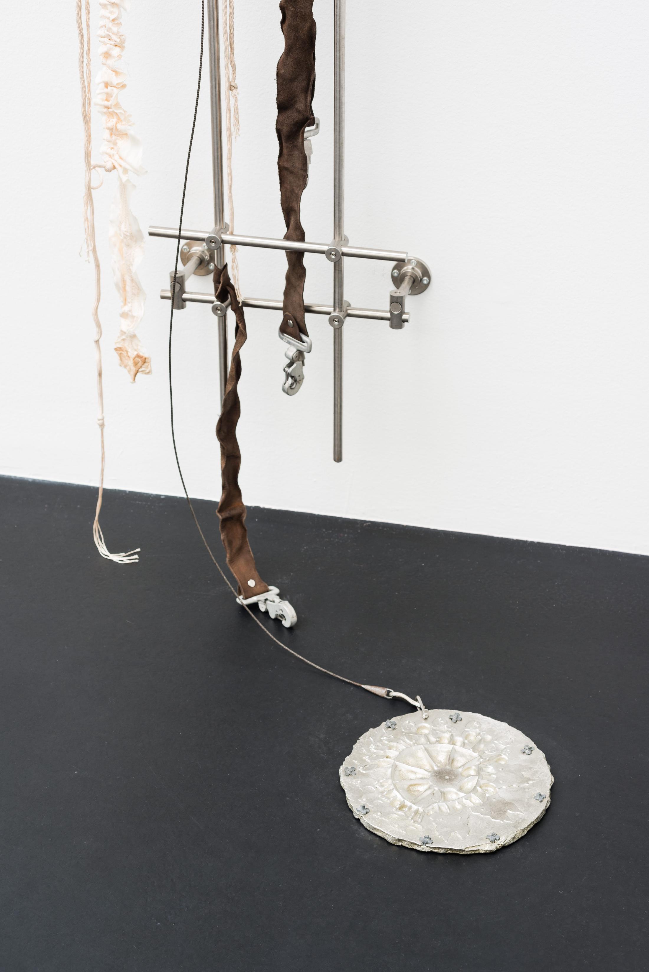 Exhibition View Groupshow «HOOKS & CLAWS; view on Elaine Cameron-Weir, zone in which the shell material was essentially solid and an axial zone in which cup-shaped cavities remain in the camerae; with growth, the axial zone widens adorally at the expense of the peripheral zone, 2019 (detail)» at Galerie Gregor Staiger, Zurich, 2020 / Photo: © Galerie Gregor Staiger / Courtesy: the artist & Hannah Hoffman, Los Angeles