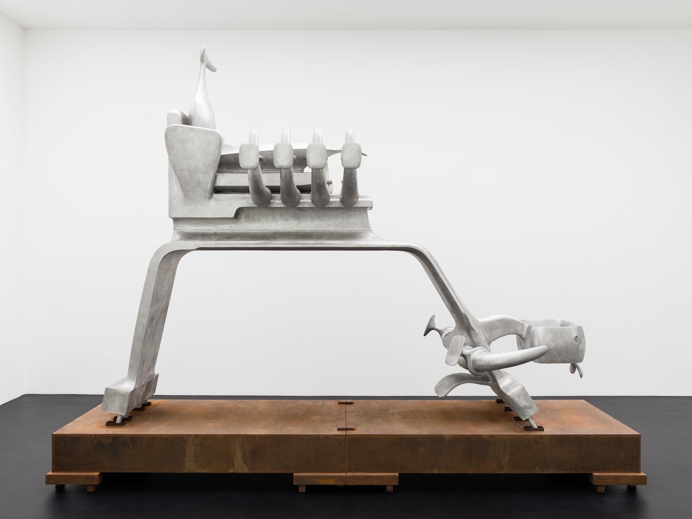 Exhibition View Groupshow «HOOKS & CLAWS; view on Bruno Gironcoli, Untitled, 1994-1995» at Galerie Gregor Staiger, Zurich, 2020 / Photo: © Galerie Gregor Staiger / Courtesy: the Estate Bruno Gironcoli, Vienna & CLEARING, New York, Brussels