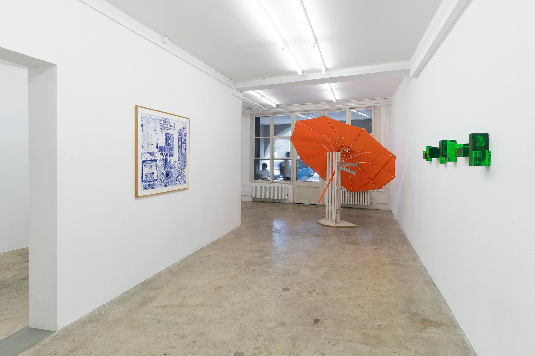 Exhibition View Group Show «House Taken Over» at Milieu, Berne, 2022 / Photo: Claude Barrault / Courtesy: the artists and Milieu