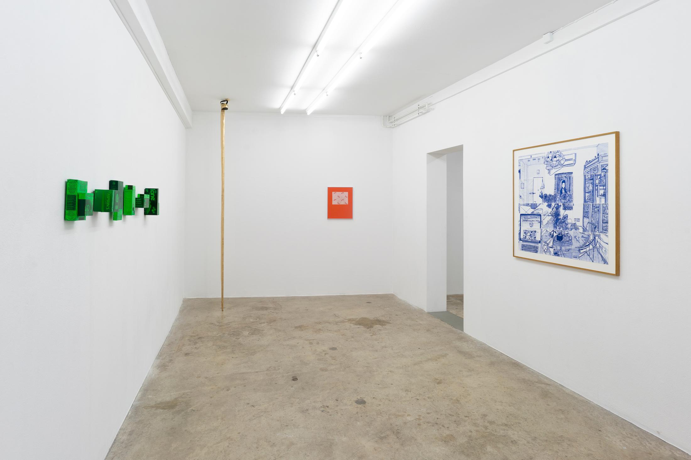 Exhibition View Group Show «House Taken Over» at Milieu, Berne, 2022 / Photo: Claude Barrault / Courtesy: the artists and Milieu