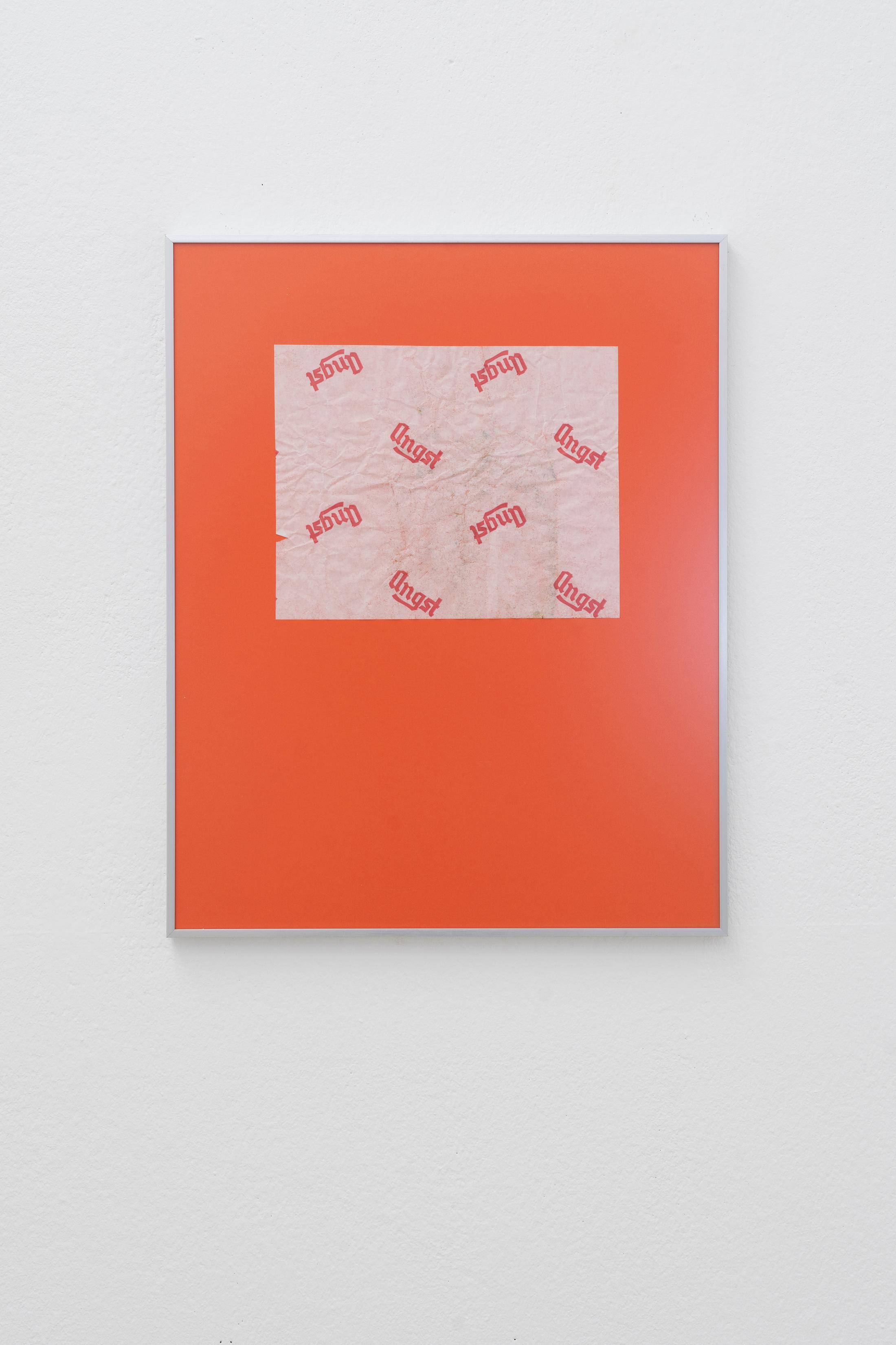 Exhibition View Group Show «House Taken Over; view on Benedikt Bock, Angst I, 2022» at Milieu, Berne, 2022 / Photo: Claude Barrault / Courtesy: the artist and Milieu