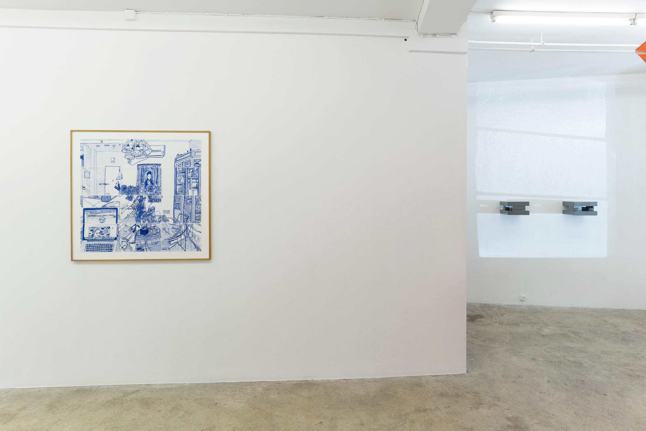 Exhibition View Group Show «House Taken Over» at Milieu, Berne, 2022 / Photo: Claude Barrault / Courtesy: the artists and Milieu