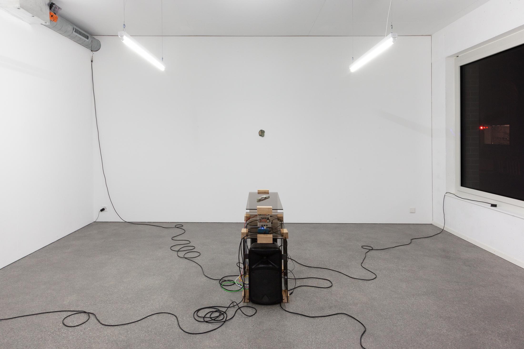 Exhibition View Hunter Longe Solo Show «Summoner» at Espace 3353, Carouge, 2023 / Photo: Anastasia Mityukova / Courtesy: the artist and Espace 3353