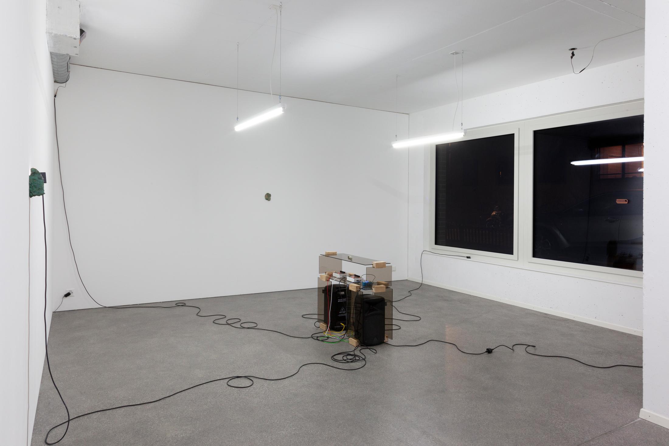 Exhibition View Hunter Longe Solo Show «Summoner» at Espace 3353, Carouge, 2023 / Photo: Anastasia Mityukova / Courtesy: the artist and Espace 3353