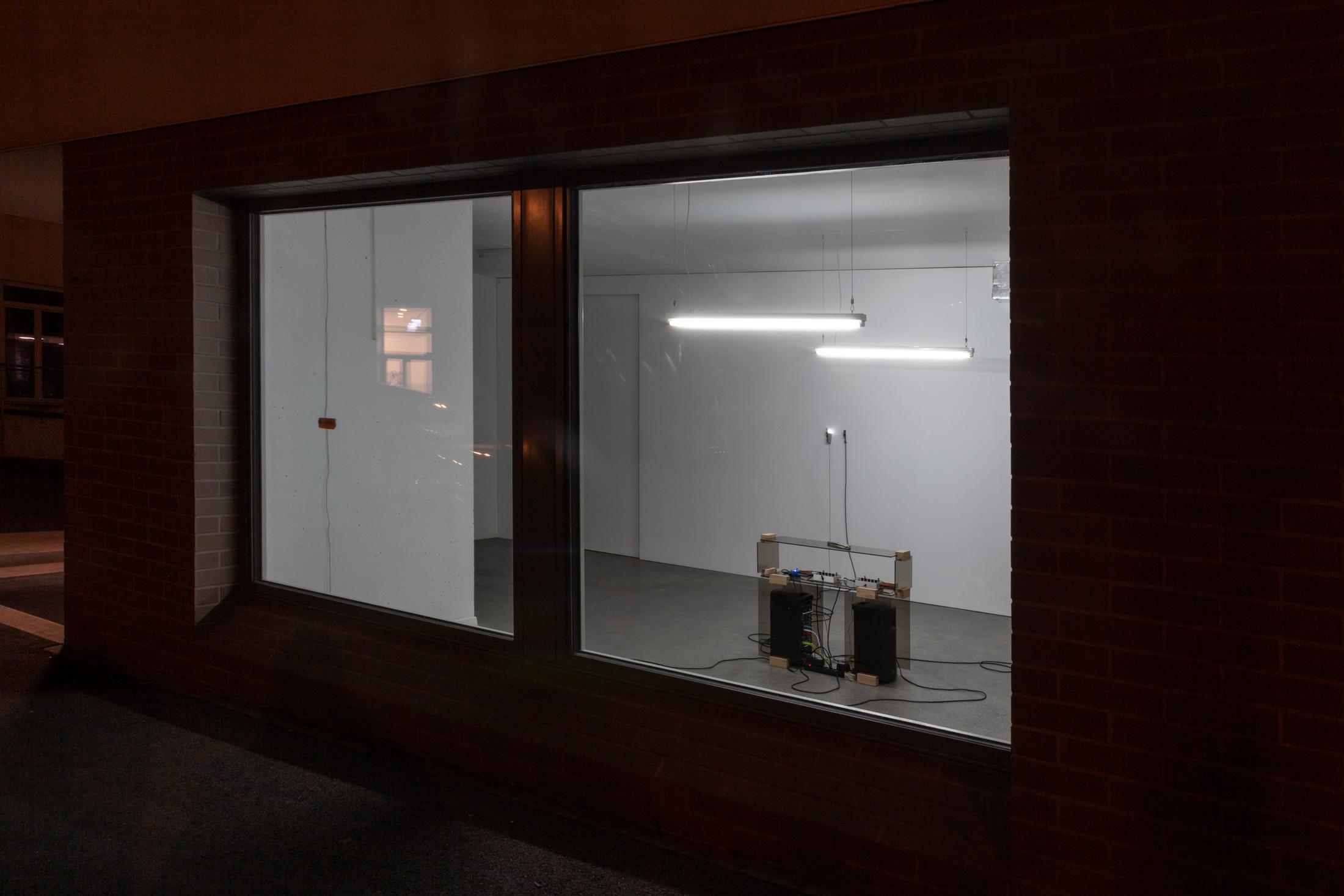 Exhibition View Hunter Longe Solo Show «Summoner» at Espace 3353, Carouge, 2023 / Photo: Anastasia Mityukova / Courtesy: the artist and Espace 3353