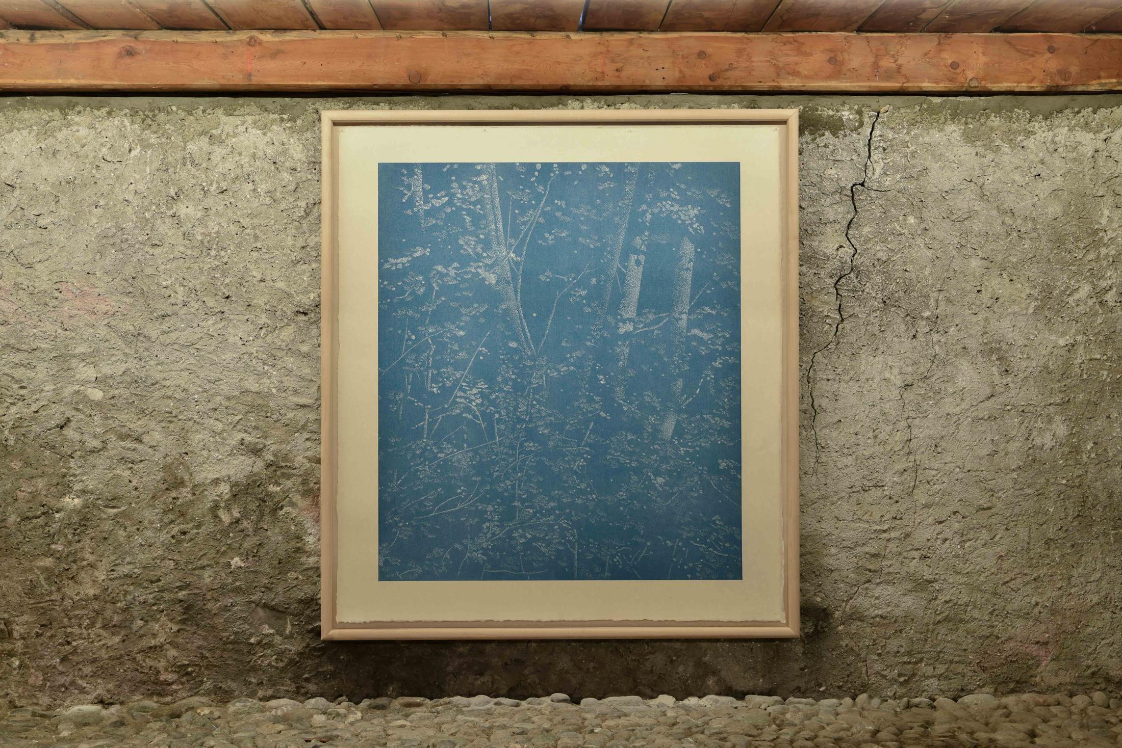 Exhibition View Group Show «Il god - ün omagi per nos bazegner» at Stalla Madulain, Madulain, 2021 / Photo: Stephan Schenk / Courtesy: the artists and Stalla Madulain