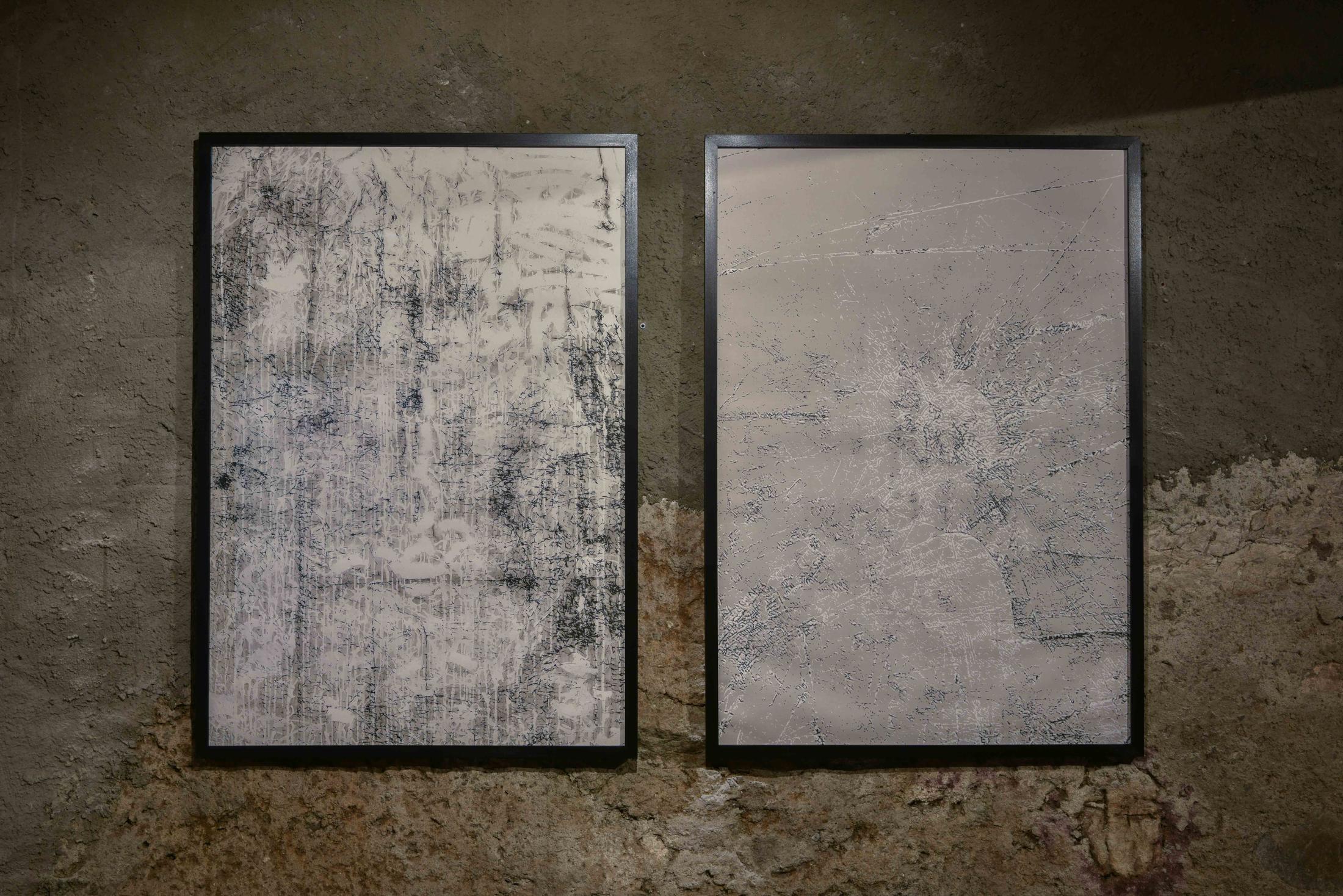 Exhibition View Group Show «Il god - ün omagi per nos bazegner» at Stalla Madulain, Madulain, 2021 / Photo: Stephan Schenk / Courtesy: the artists and Stalla Madulain