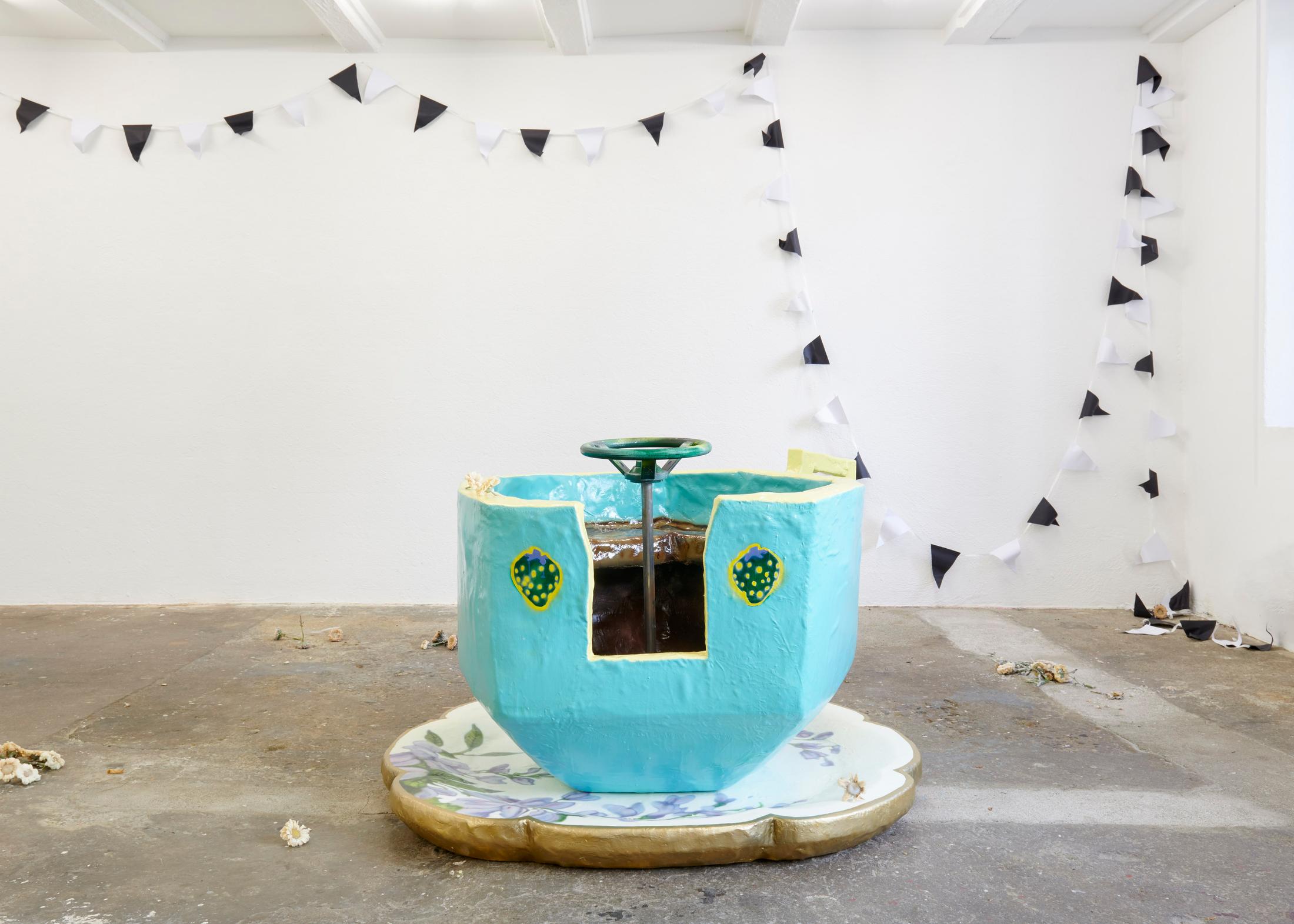 Exhibition View Duo Exhibition «Sunday Was Already Today; view on Ilaria Vinci» at WallStreet, Fribourg, 2020 / Photo: Guillaume Python / Courtesy: the artist and WallStreet