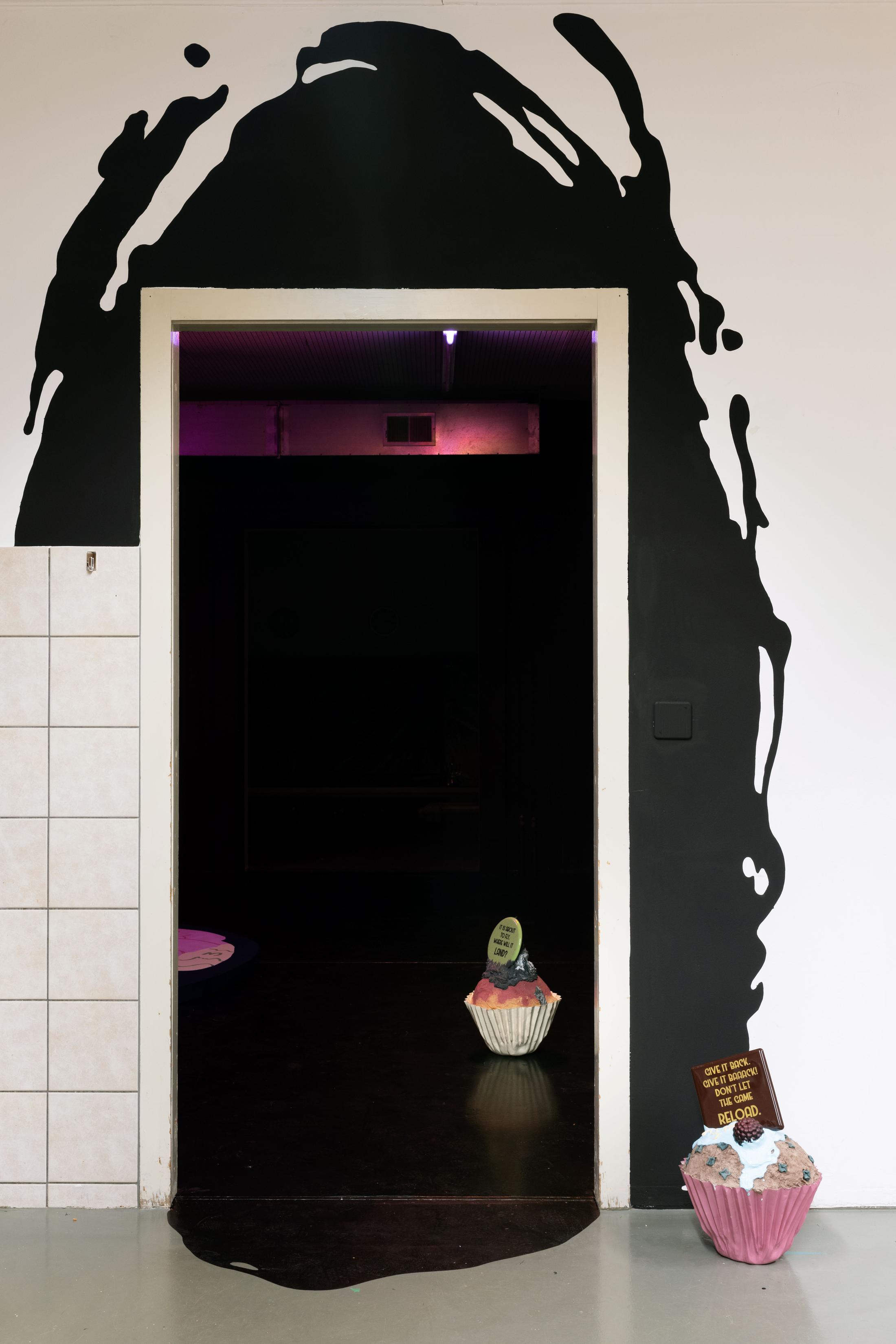 Exhibition View Ilaria Vinci Double Solo Show «Iris IV: Our Last Best Hope and Mind Gamer; view on Ilaria Vinci, Reveal yourself, release yourself, 2021» at Plymouth Rock and Longtang, Zurich, 2022 / Photo: Flavio Karrer / Courtesy: the artist, Plymouth Rock and Longtang