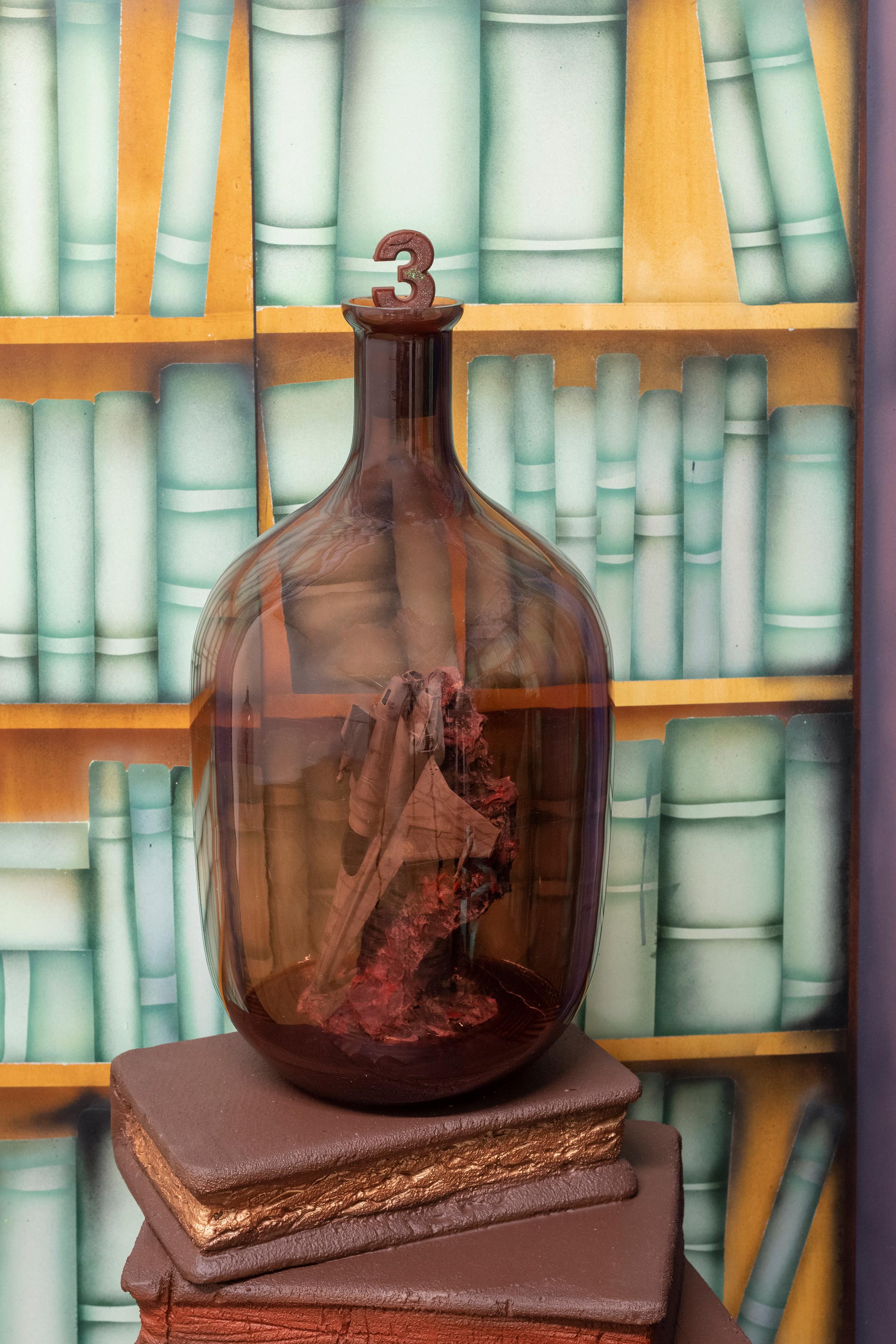 Exhibition View Ilaria Vinci Double Solo Show «Iris IV: Our Last Best Hope and Mind Gamer; view on Ilaria Vinci, A beating of giant wings (Viper MK VII), 2021» at Plymouth Rock and Longtang, Zurich, 2022 / Photo: Flavio Karrer / Courtesy: the artist, Plymouth Rock and Longtang