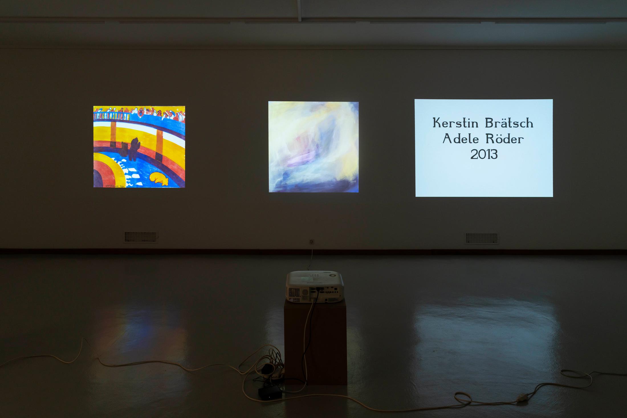 Exhibition View Group Show «Im Volksgarten; view on Kunsthaus Glarus X Bea Schlingelhoff, Presentation Roulette (318 works in custodial care of the collections Glarner Kunstverein: thereof 67 acquisitions, 47 donations, 9 annual gifts, 2 legal estates, 1 deposit, 1 collection of sketchbooks, further 192 specifications are in process), 2020, JPEGs, typeface Olga Oppenheimer, catalog of works» at Kunsthaus Glarus, Glarus, 2020 / Photo: Gunnar Meier / Courtesy: the artist