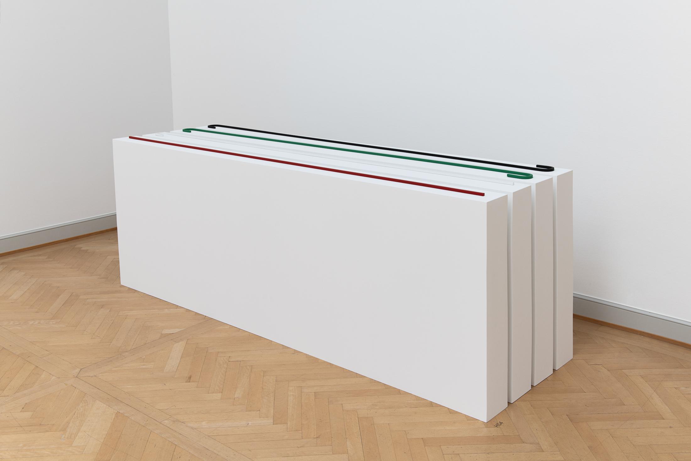 Exhibition View Iman Issa Soloshow «Surrogates; view on Heritage Studies #4, 2015» at Kunstmuseum St. Gallen, St. Gallen, 2019 / Photo: Sebastian Stadler / Courtesy: the artist; Rodeo, London/Piraeus und carlier | gebauer Berlin/Madrid