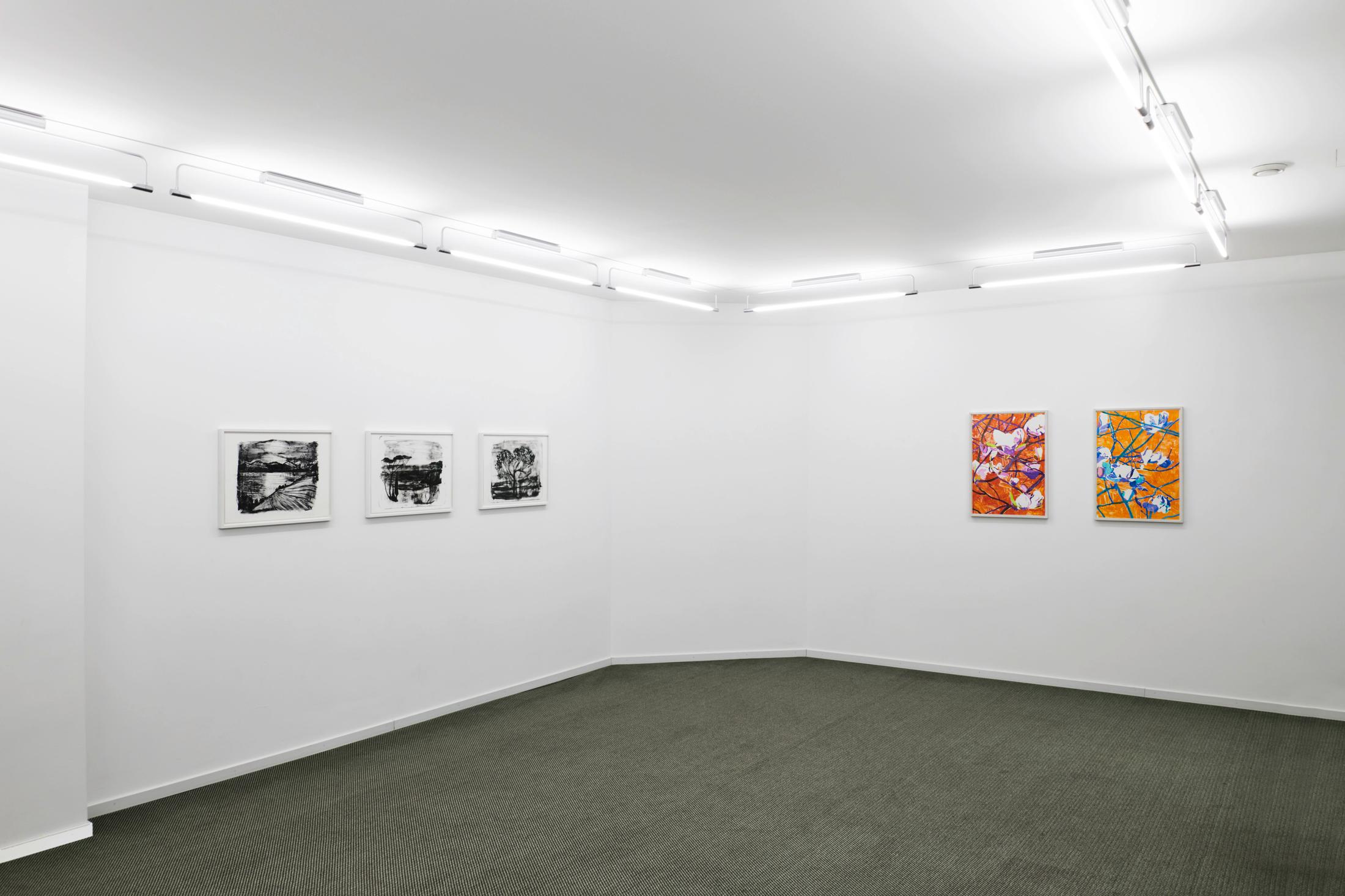 Exhibition View Groupshow «Intaglio and Lithography: Works on Paper; view on Marc Bauer and Vera Rothamel» at Edition VFO, Zurch, 2020 / Photo: Sabina Bosch / Courtesy: the artists and Edition VFO