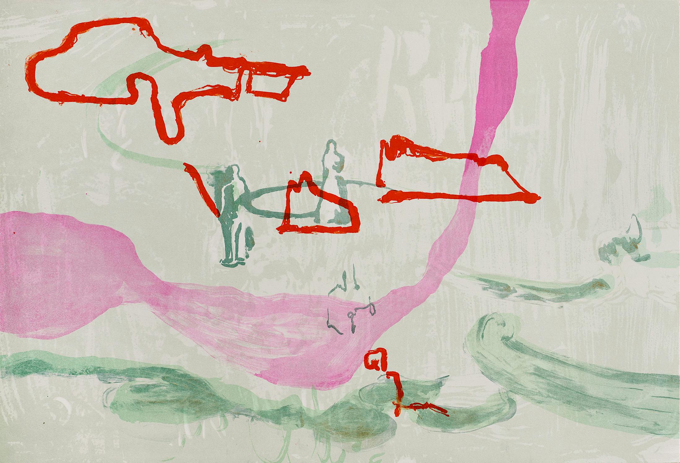 Exhibition View Groupshow «Intaglio and Lithography: Works on Paper; view on Rebekka Steiger, Untitled 2, 2019» at Edition VFO, Zurch, 2020 / Photo: Sabina Bosch / Courtesy: the artists and Edition VFO