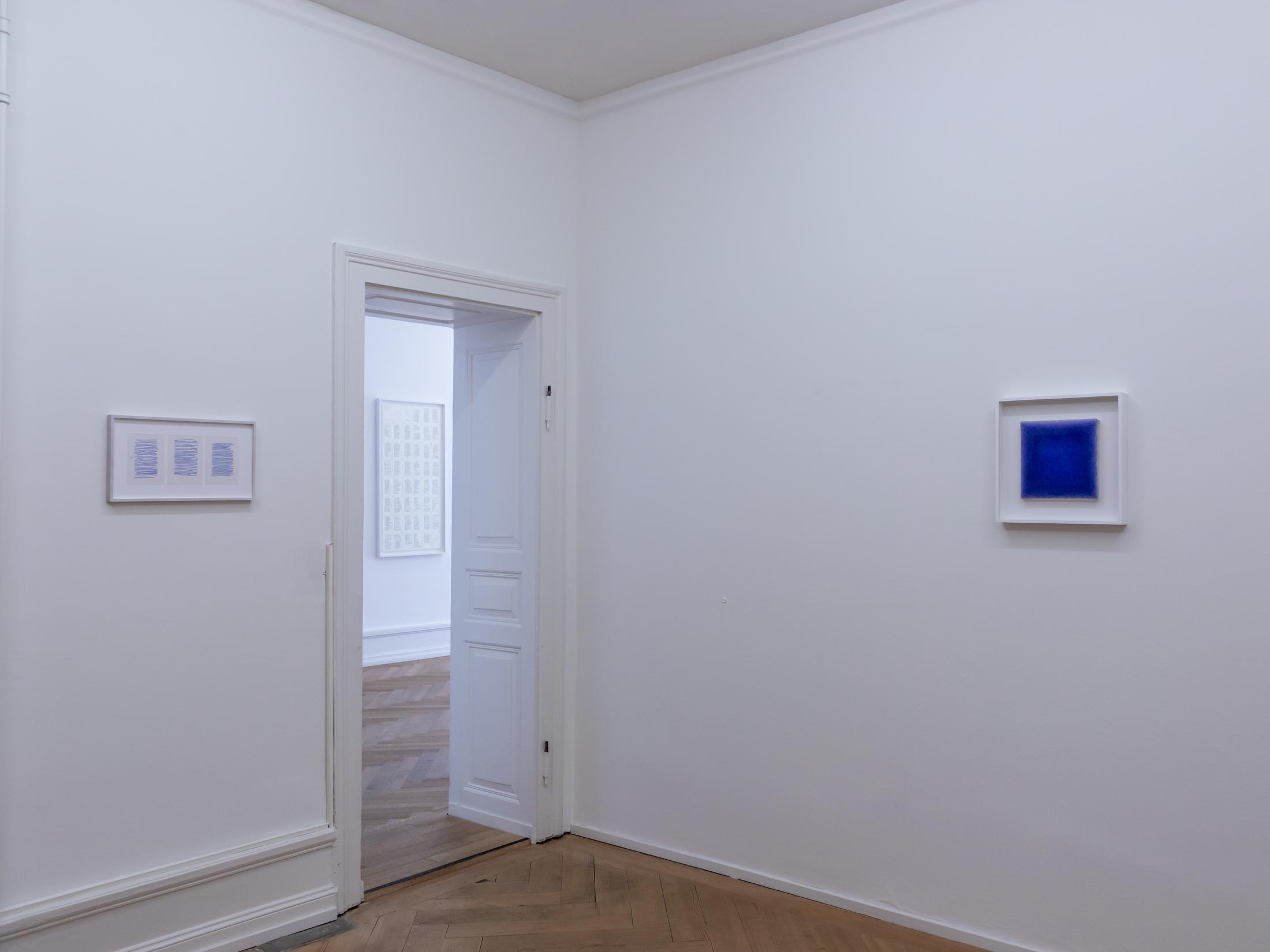 Exhibition View Irma Blank Solo Show «Works 1970 - 2018» at Mai 36, Zurich, 2022 / Photo: Céline Hess / Courtesy: the artist and Mai 36